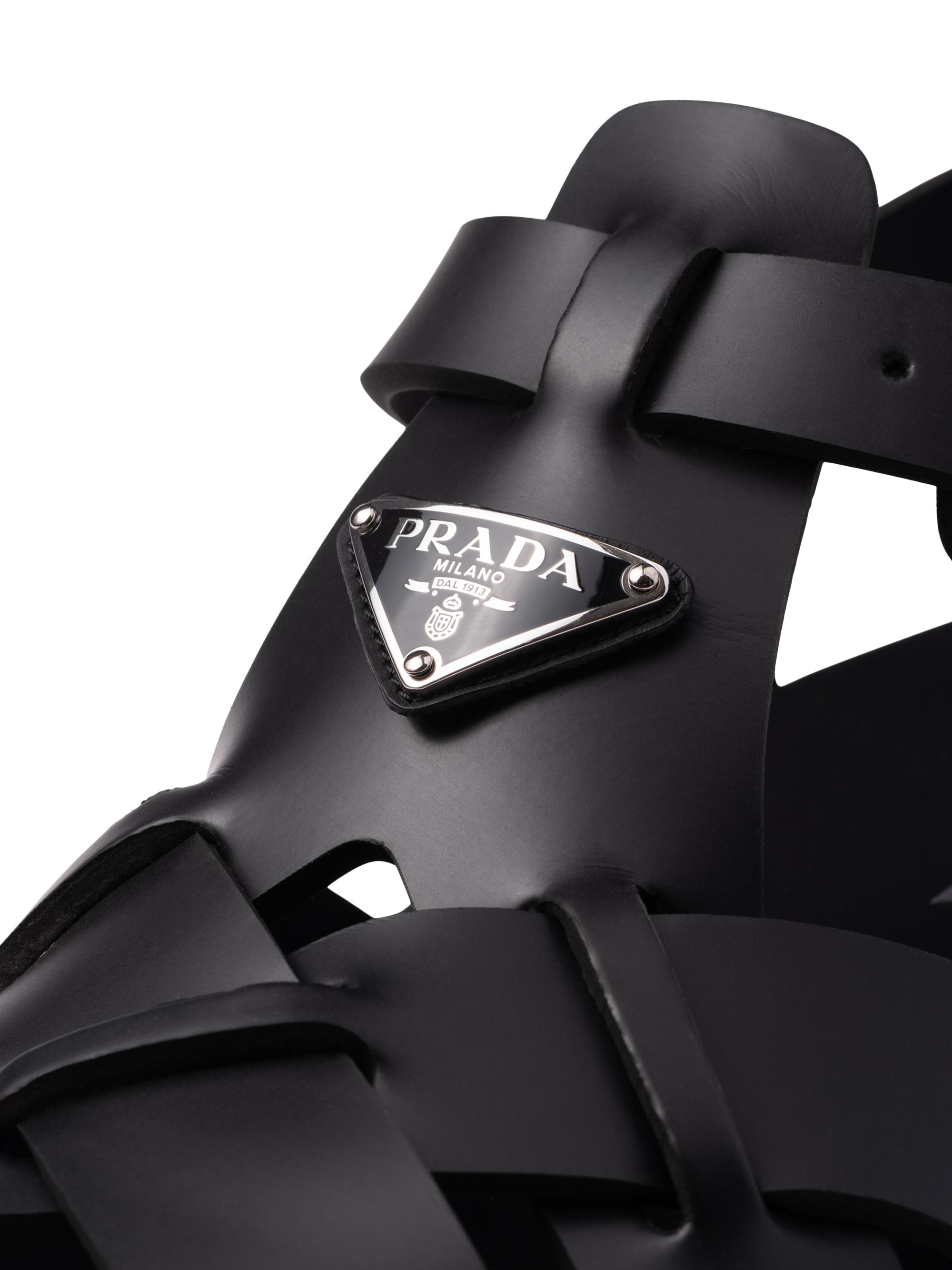 Prada Crisscross Rubber Sandals | Saks Fifth Avenue