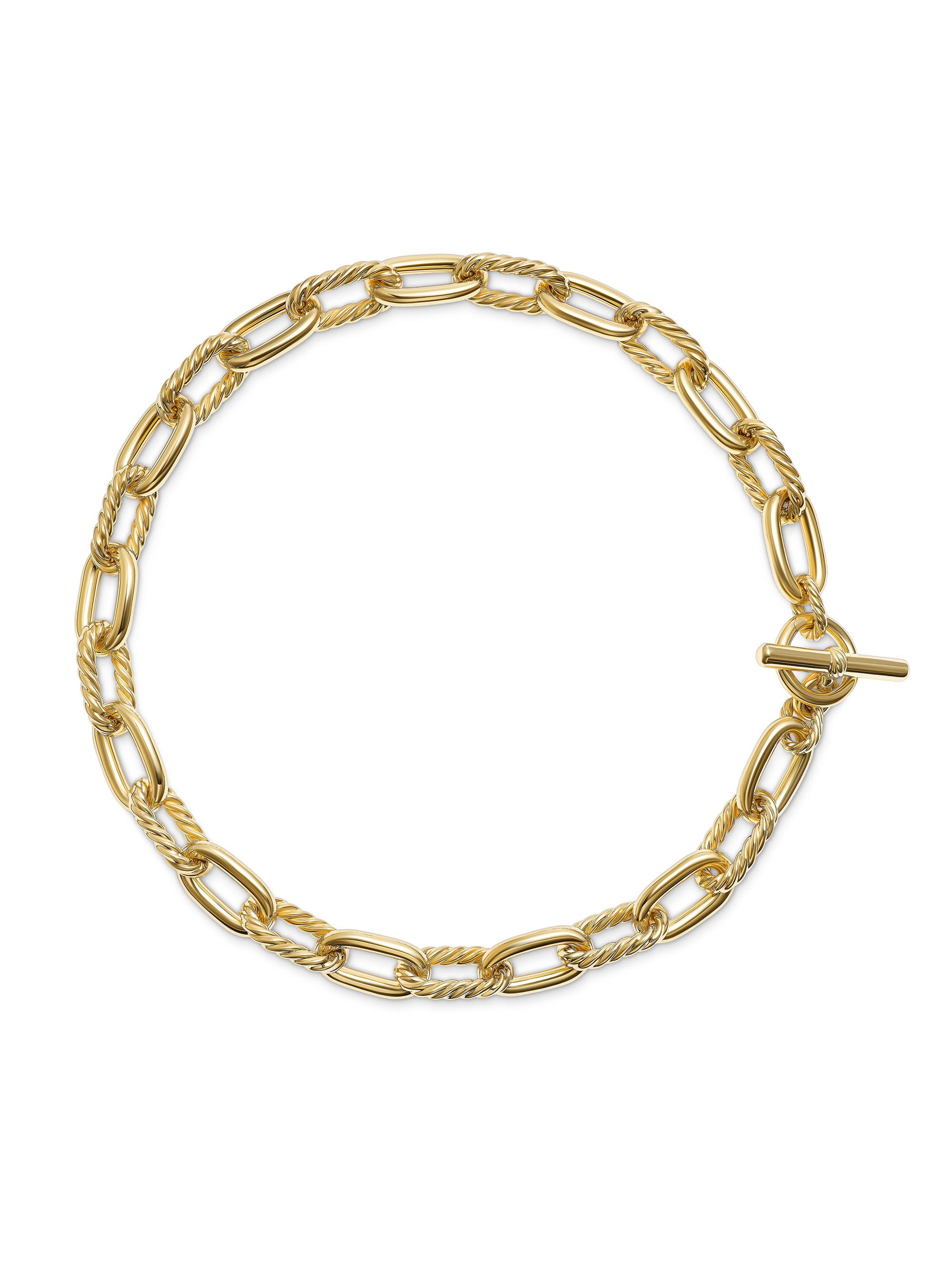 David Yurman Women's DY Madison Toggle Necklace in K Yellow Gold, 13.5MM - Gold