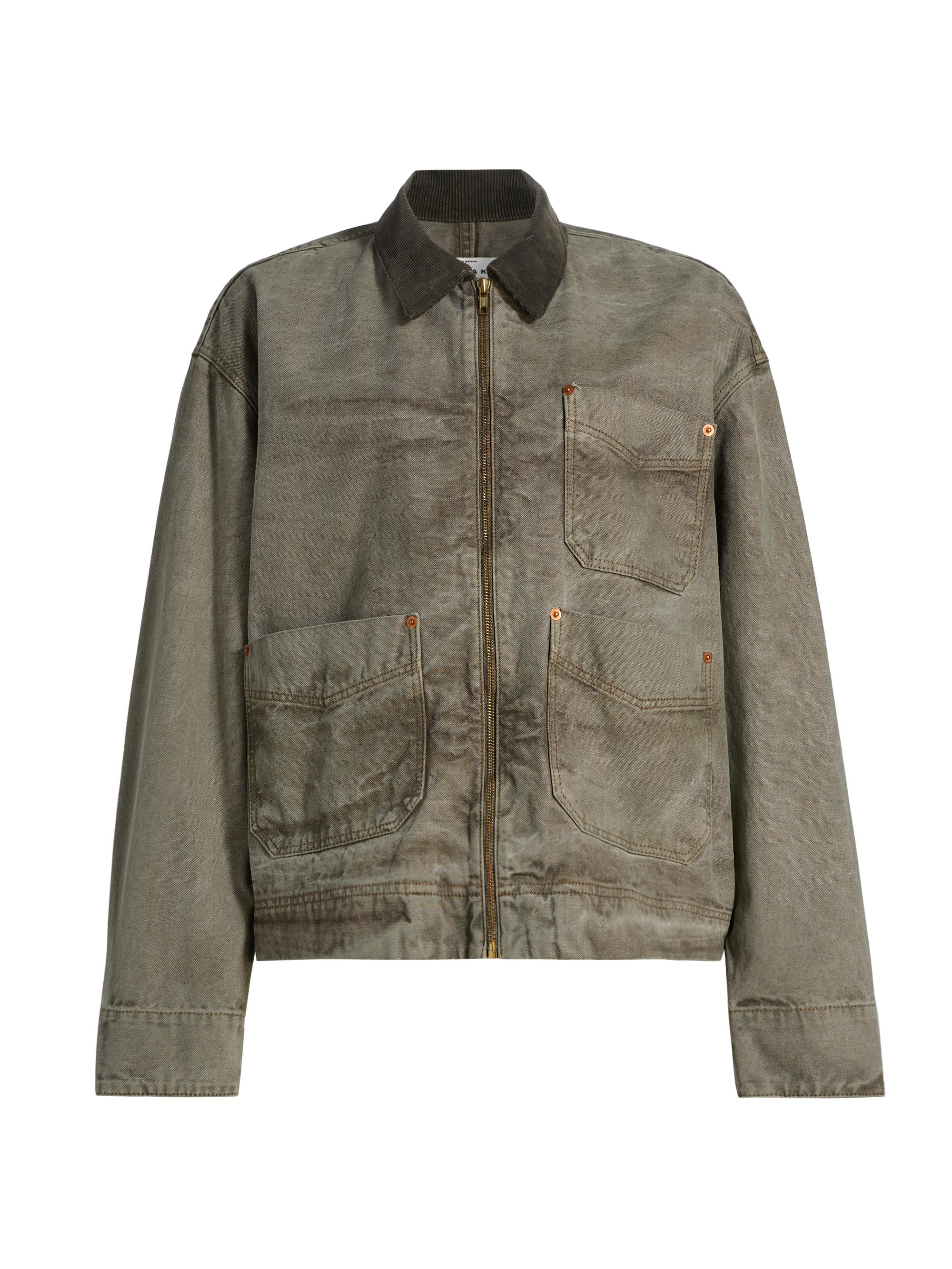 SLVRLAKE Women's Casey Square Worker Jacket - Dirty Olive