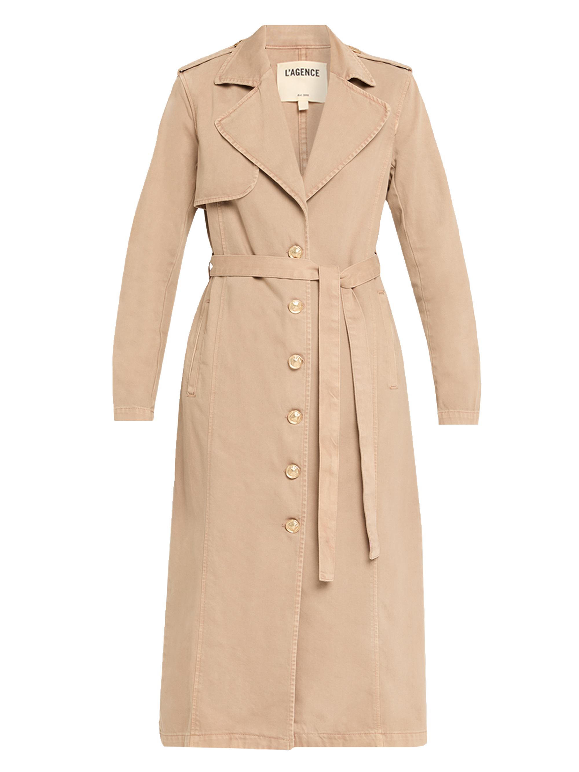 L'AGENCE Zavia Denim Trench Coat | Saks Fifth Avenue