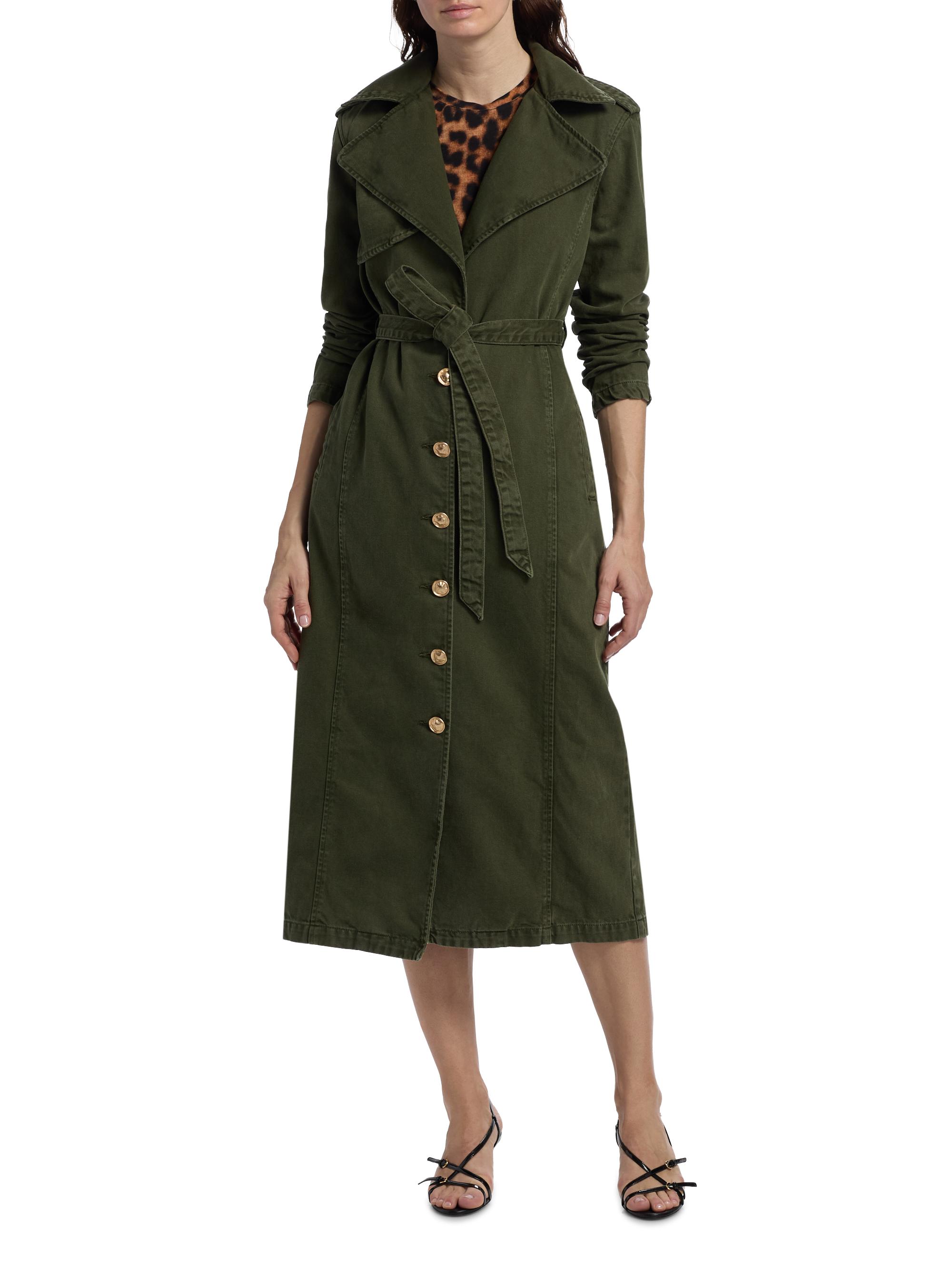 L'AGENCE Zavia Denim Trench Coat | Saks Fifth Avenue