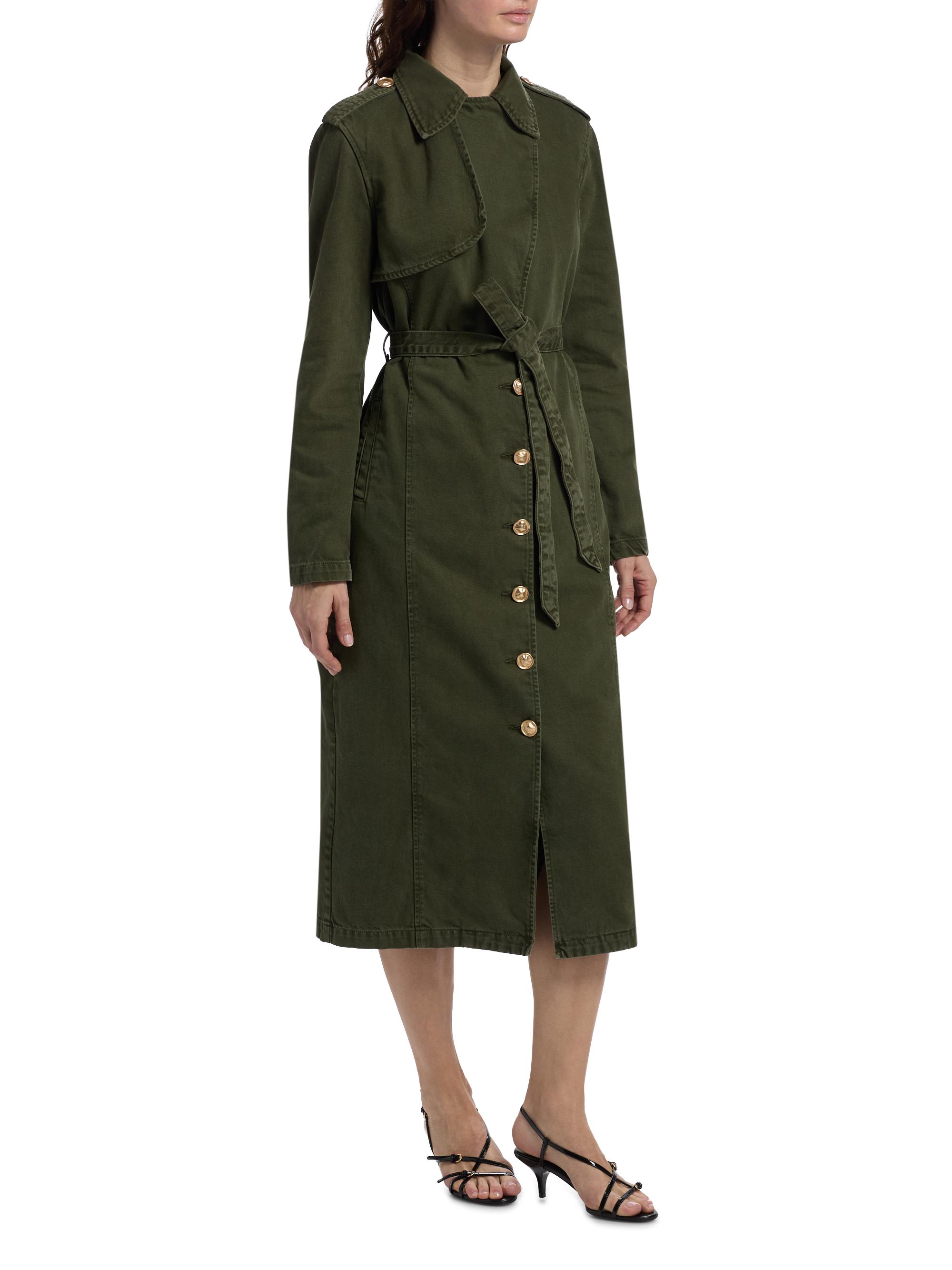 L'AGENCE Zavia Denim Trench Coat | Saks Fifth Avenue