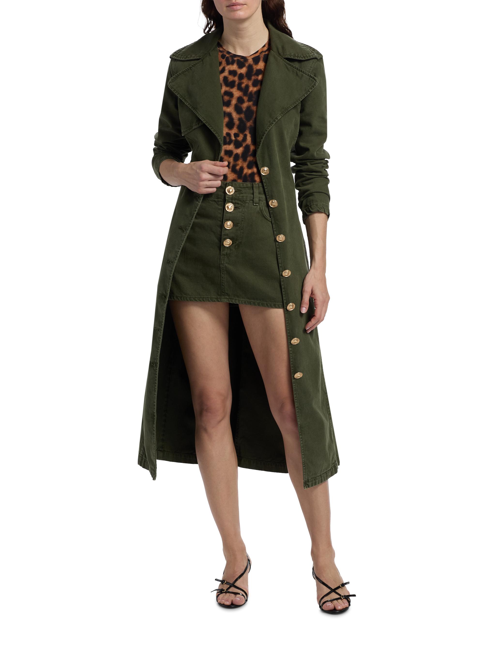 L'AGENCE Zavia Denim Trench Coat | Saks Fifth Avenue