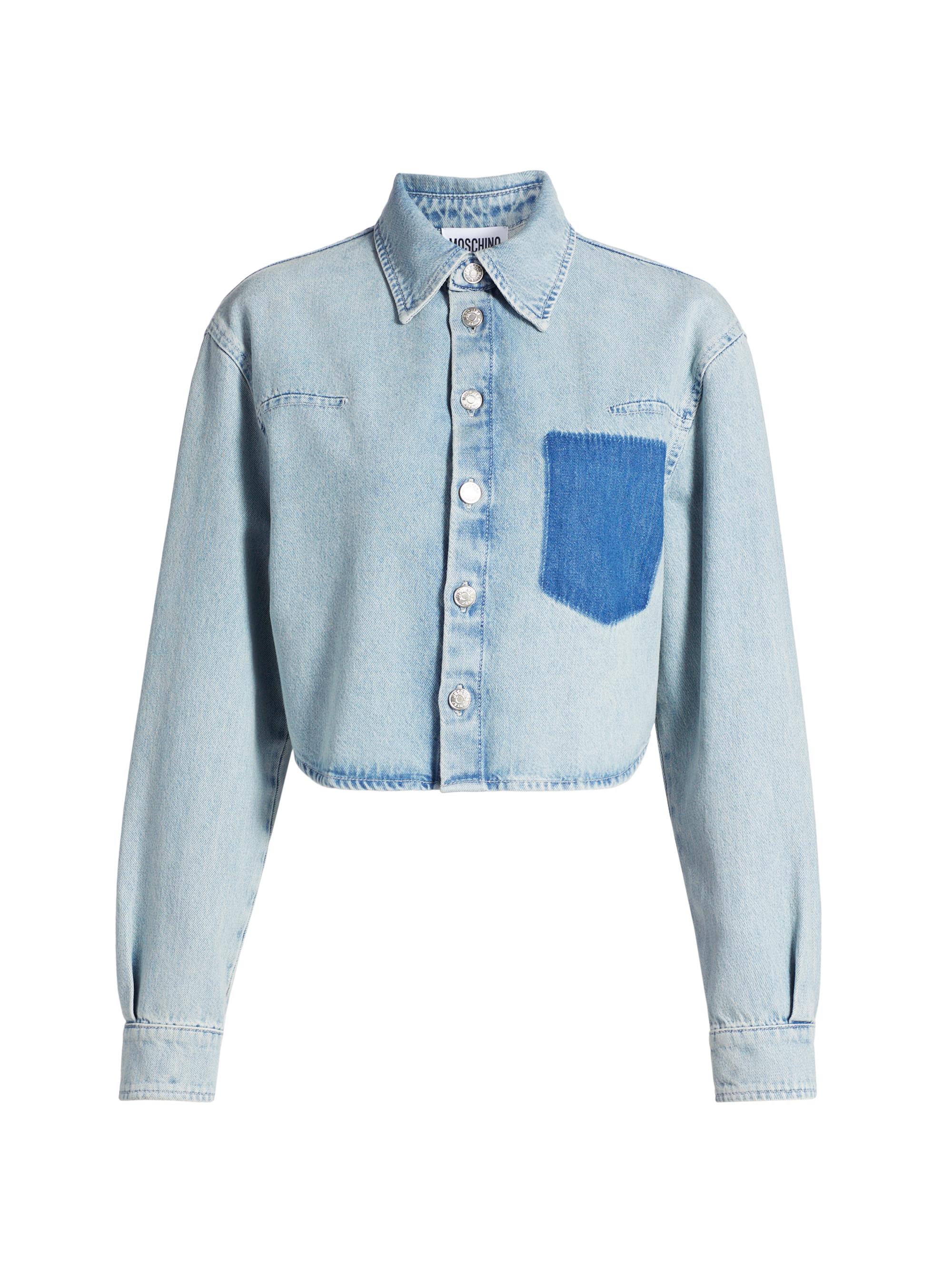 Moschino Jeans Women's Denim Pocket Shirt - Multi Light Blue
