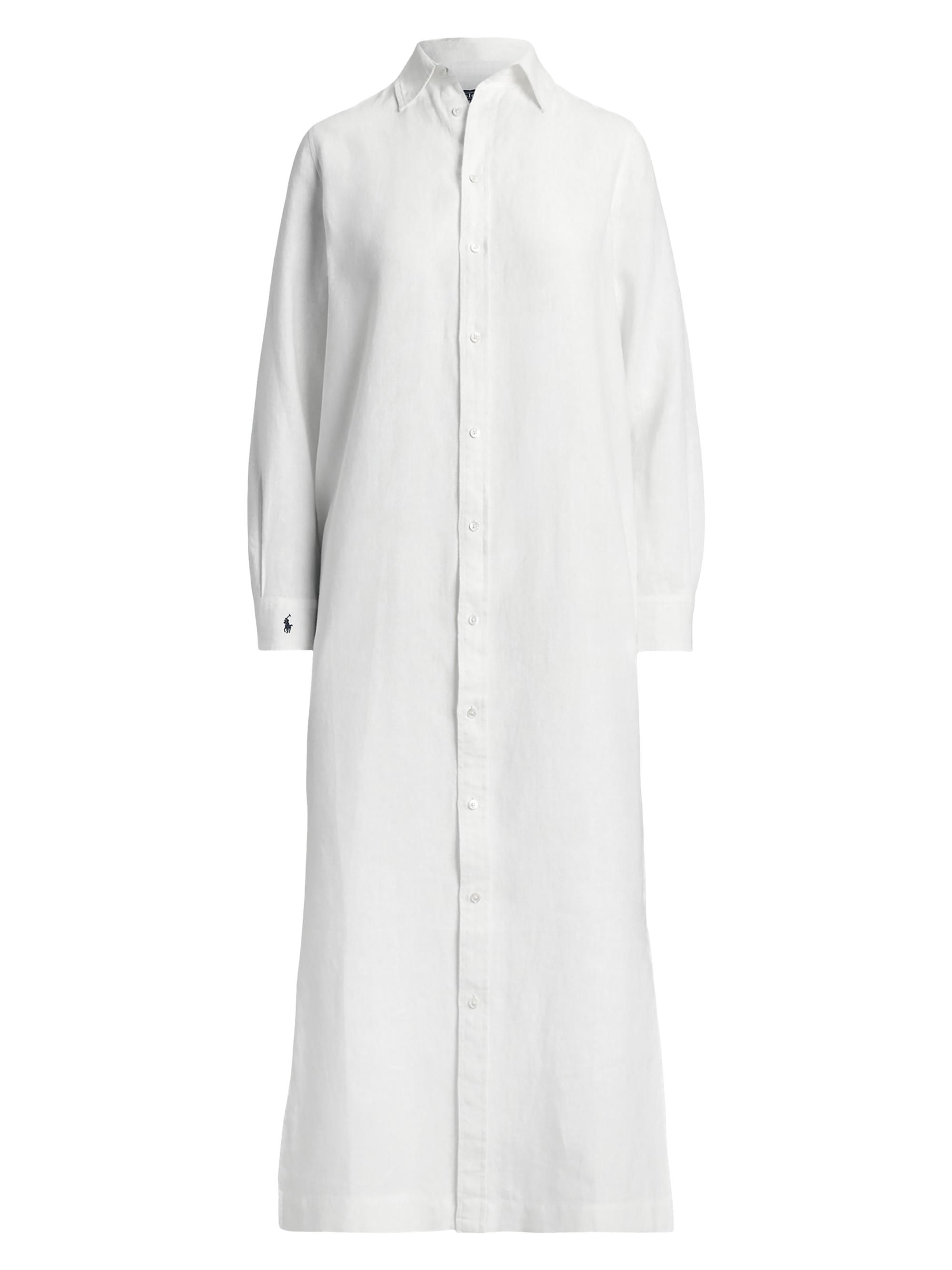 Polo Ralph Lauren Women's Linen Midi Shirtdress - White