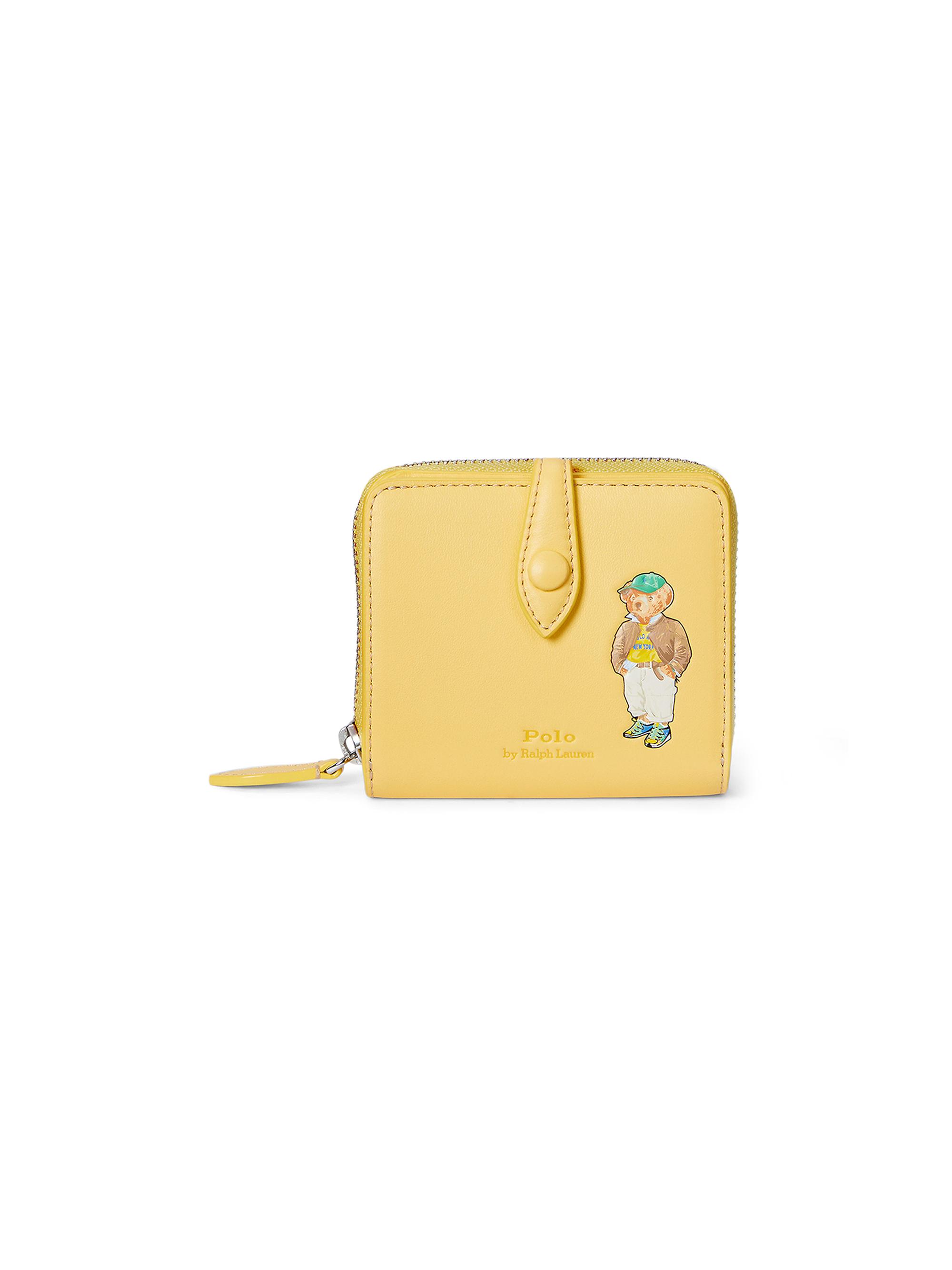 Polo Ralph Lauren Women's  Bear Leather Wallet - Lemon Meringue
