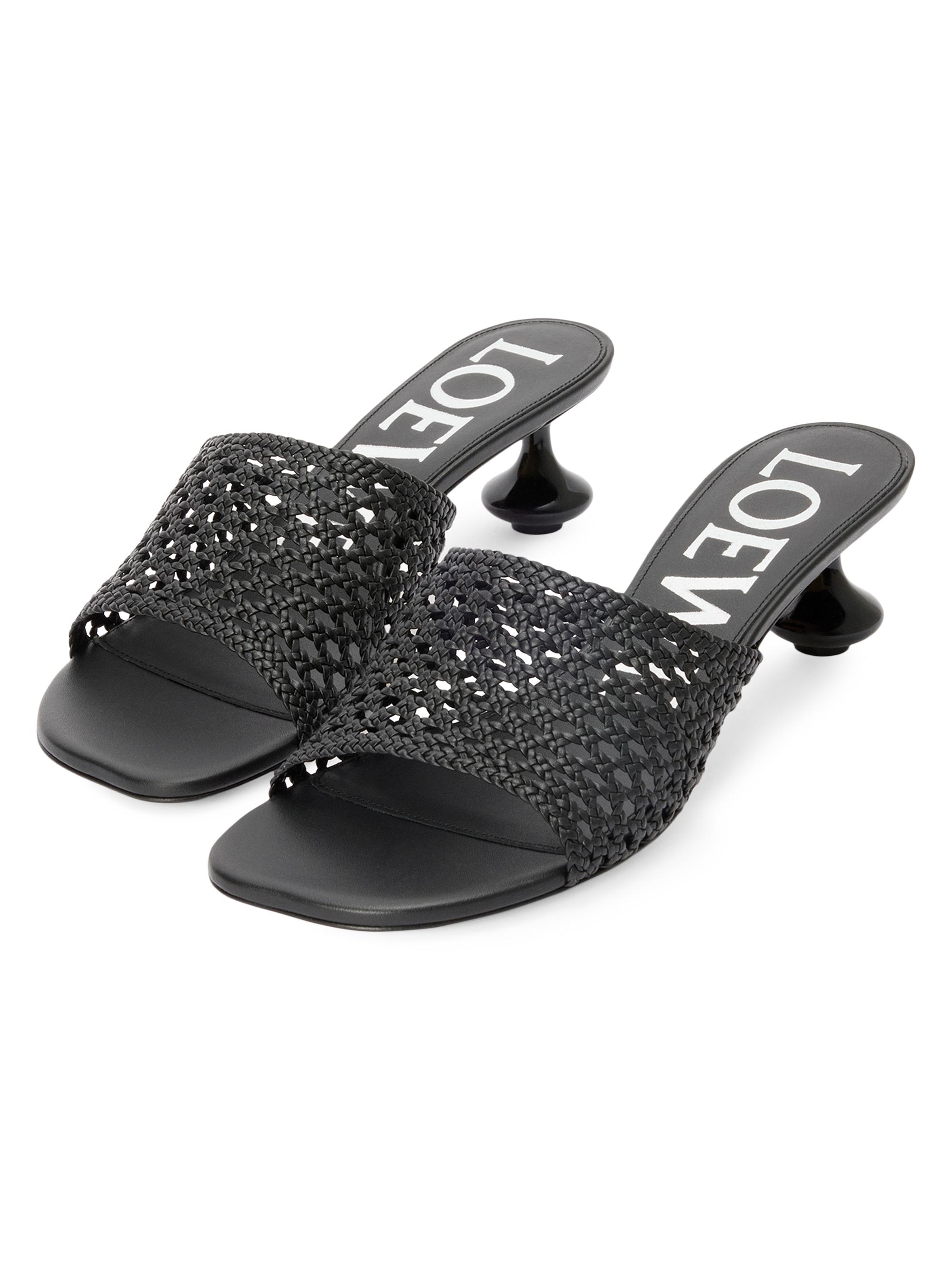 LOEWE LOEWE x Paula's Ibiza Toy 45MM Mesh-Leather Sandals