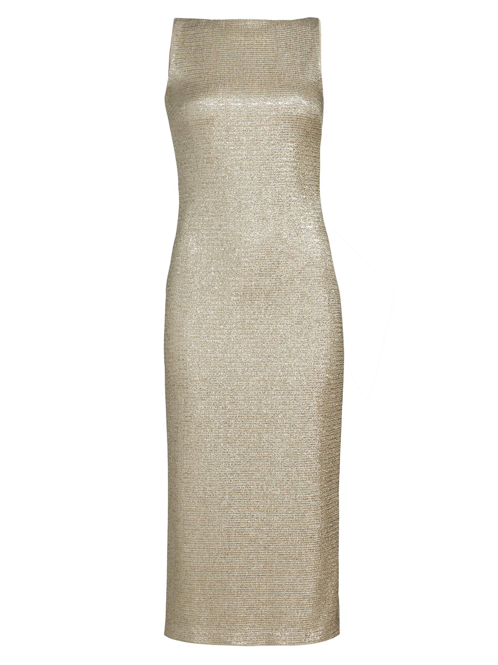 Adam Lippes Women's Blaire Metallic Tweed-Knit Midi-Dress - Champagne