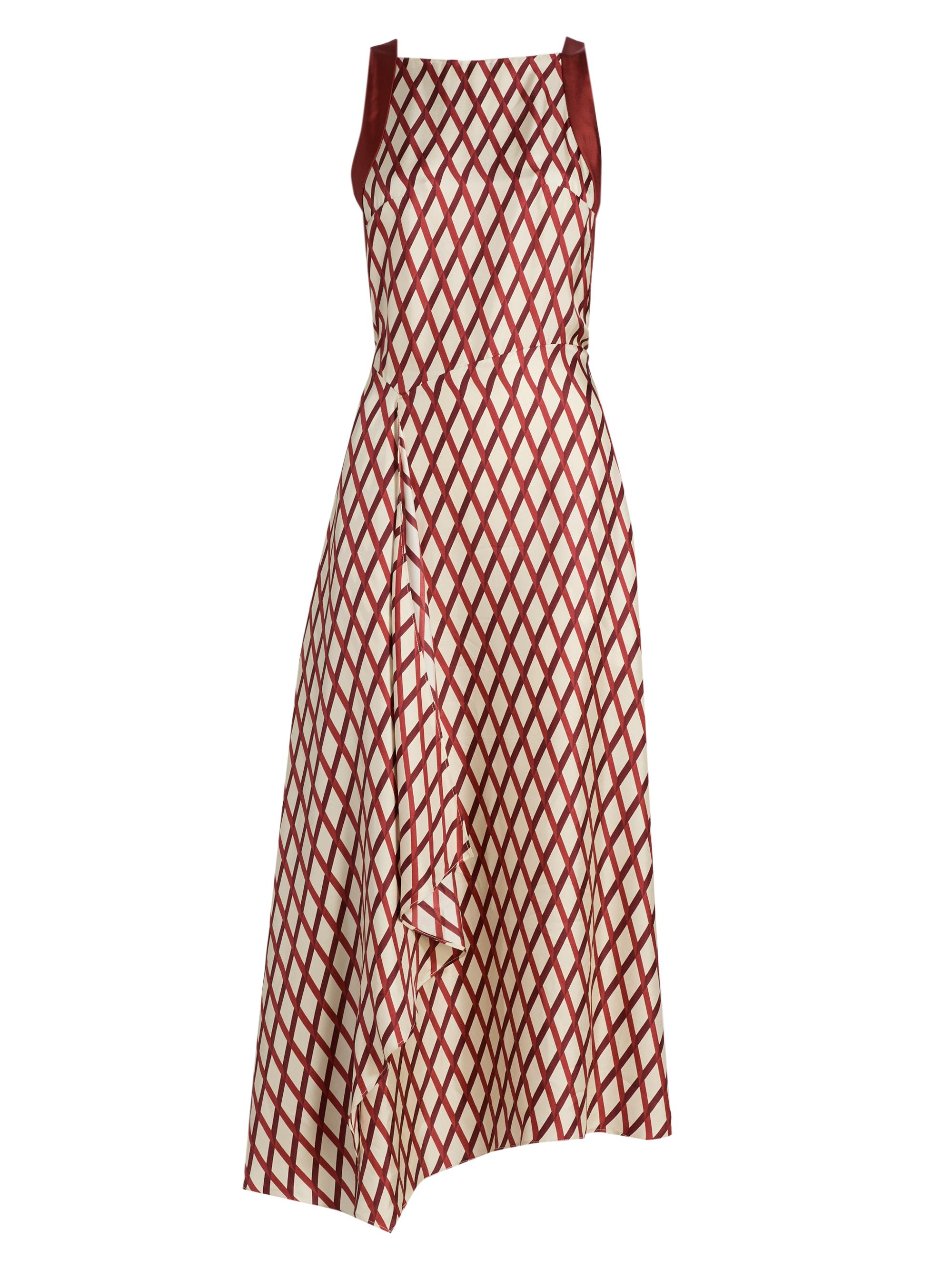 Adam Lippes Women's Sunita Printed Silk Midi-Dress - Sienna