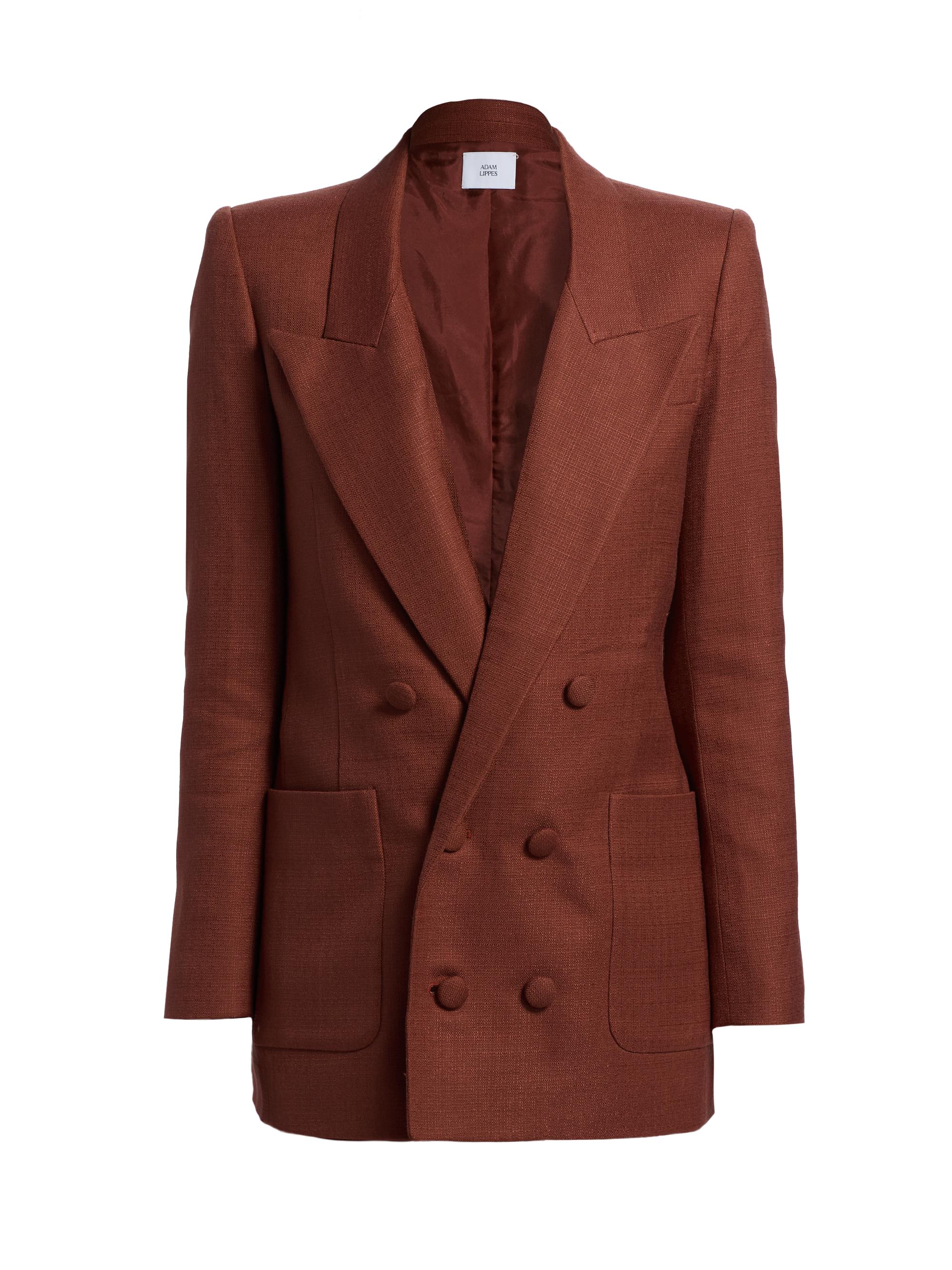 Adam Lippes Women's Riva Stretch Canvas Blazer - Sienna