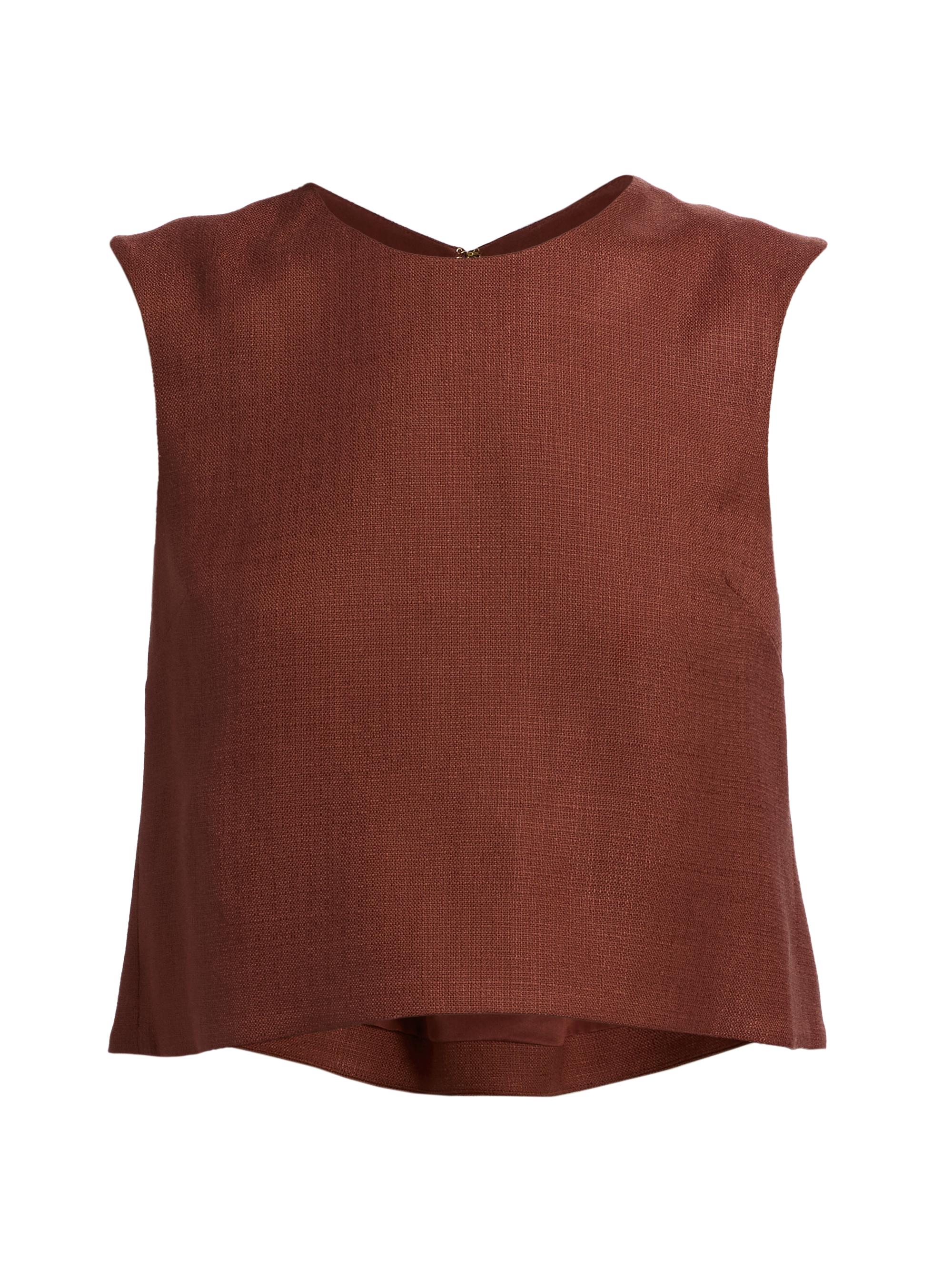 Adam Lippes Women's Mercer Stretch Canvas Top - Sienna