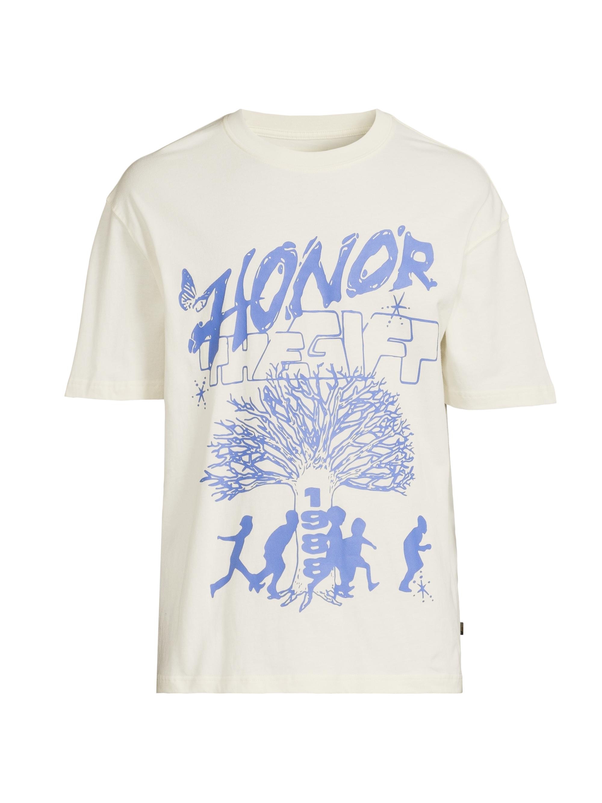Honor The Gift Men's Family Tree Cotton Crewneck T-Shirt - Bone
