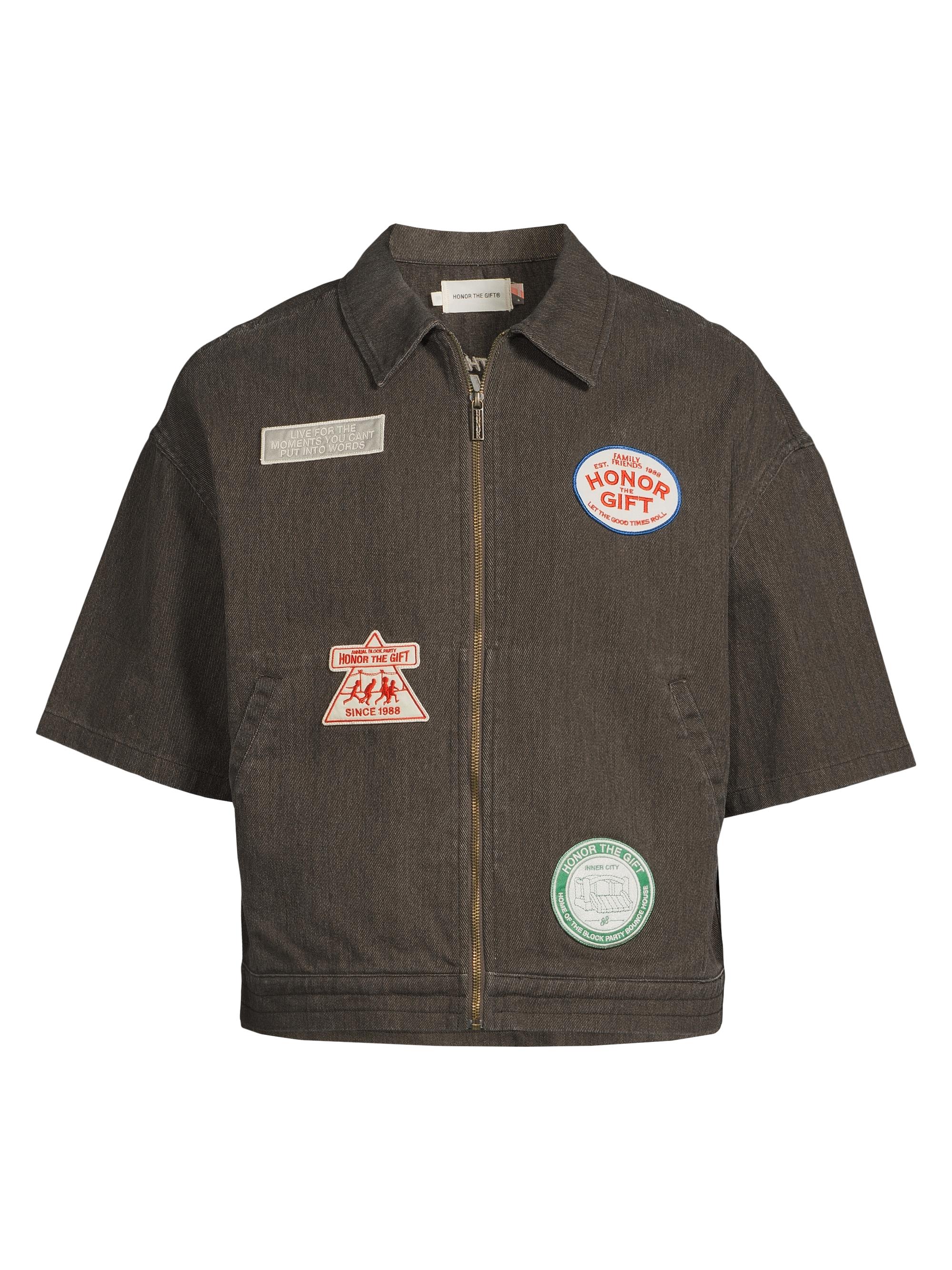 Honor The Gift Men's Twill Full-Zip Shirt - Black