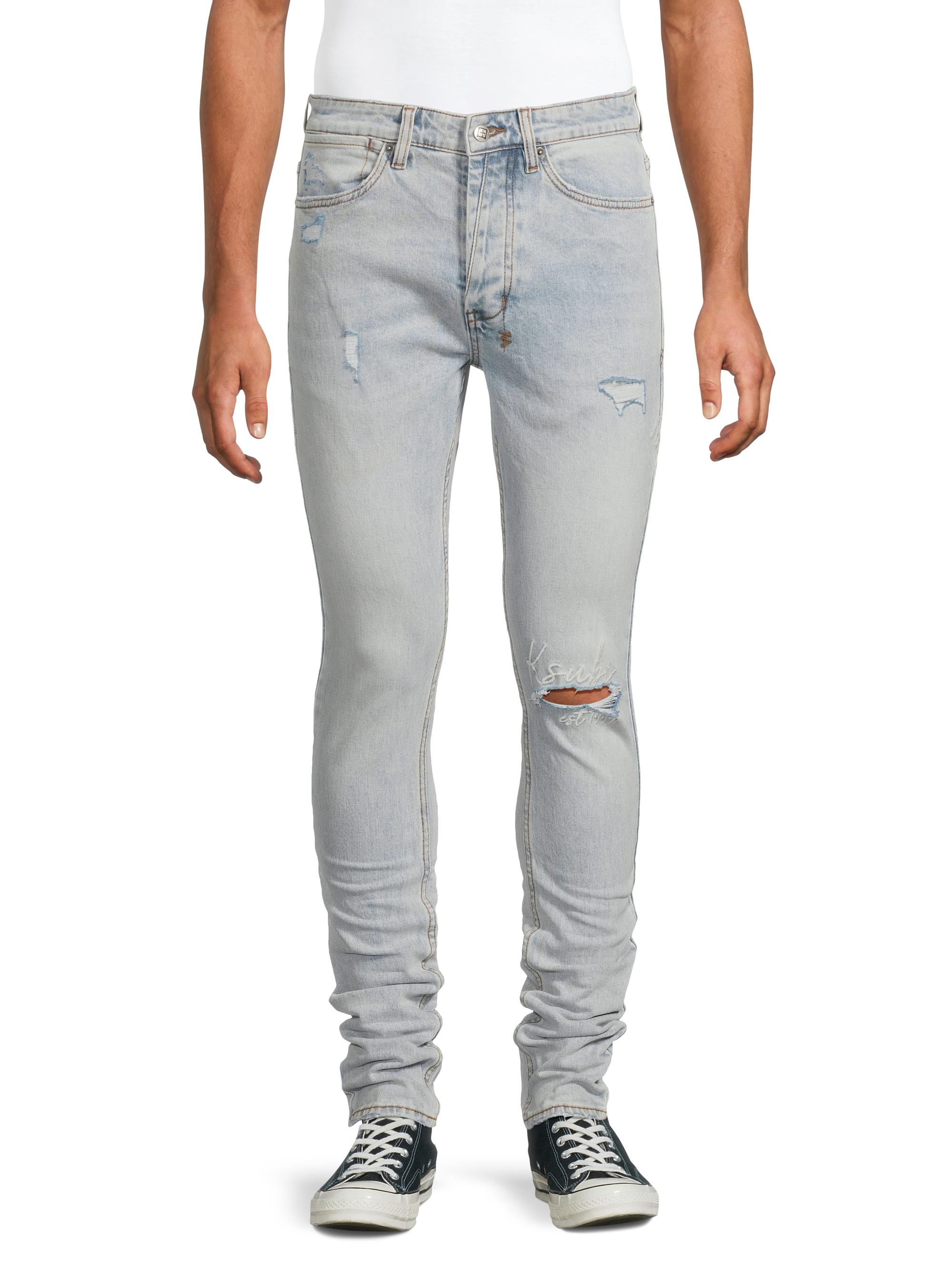 Van Winkle Embroidered Skinny Jeans