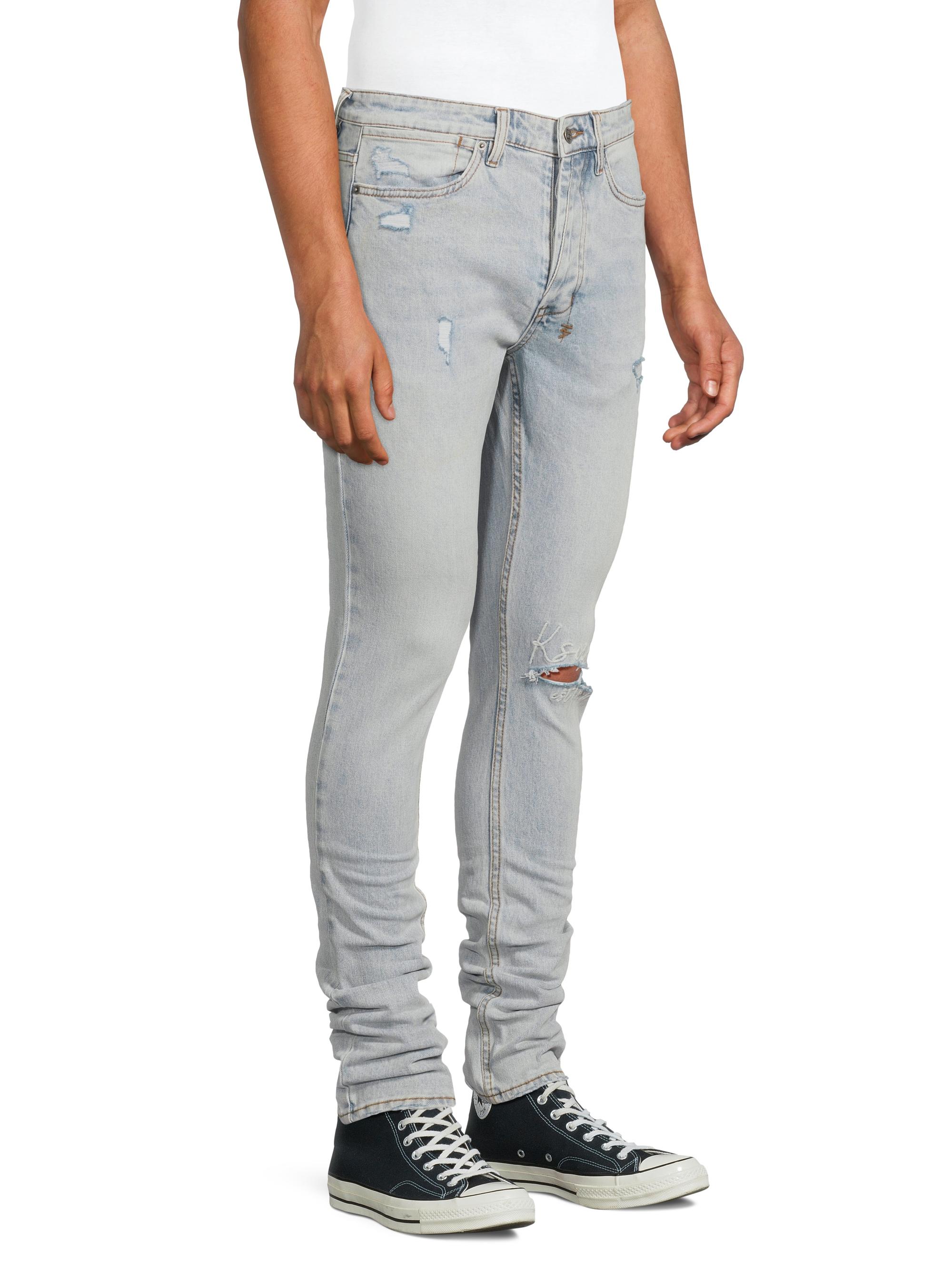 Van Winkle Embroidered Skinny Jeans