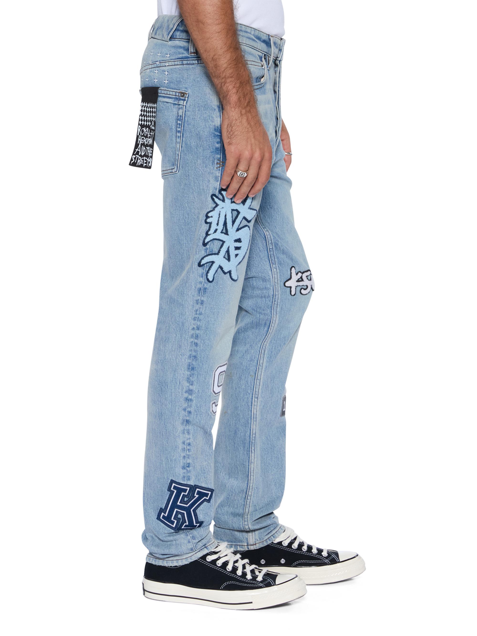 Ksubi Chitch Striker Patched Slim Jeans | Saks Fifth Avenue