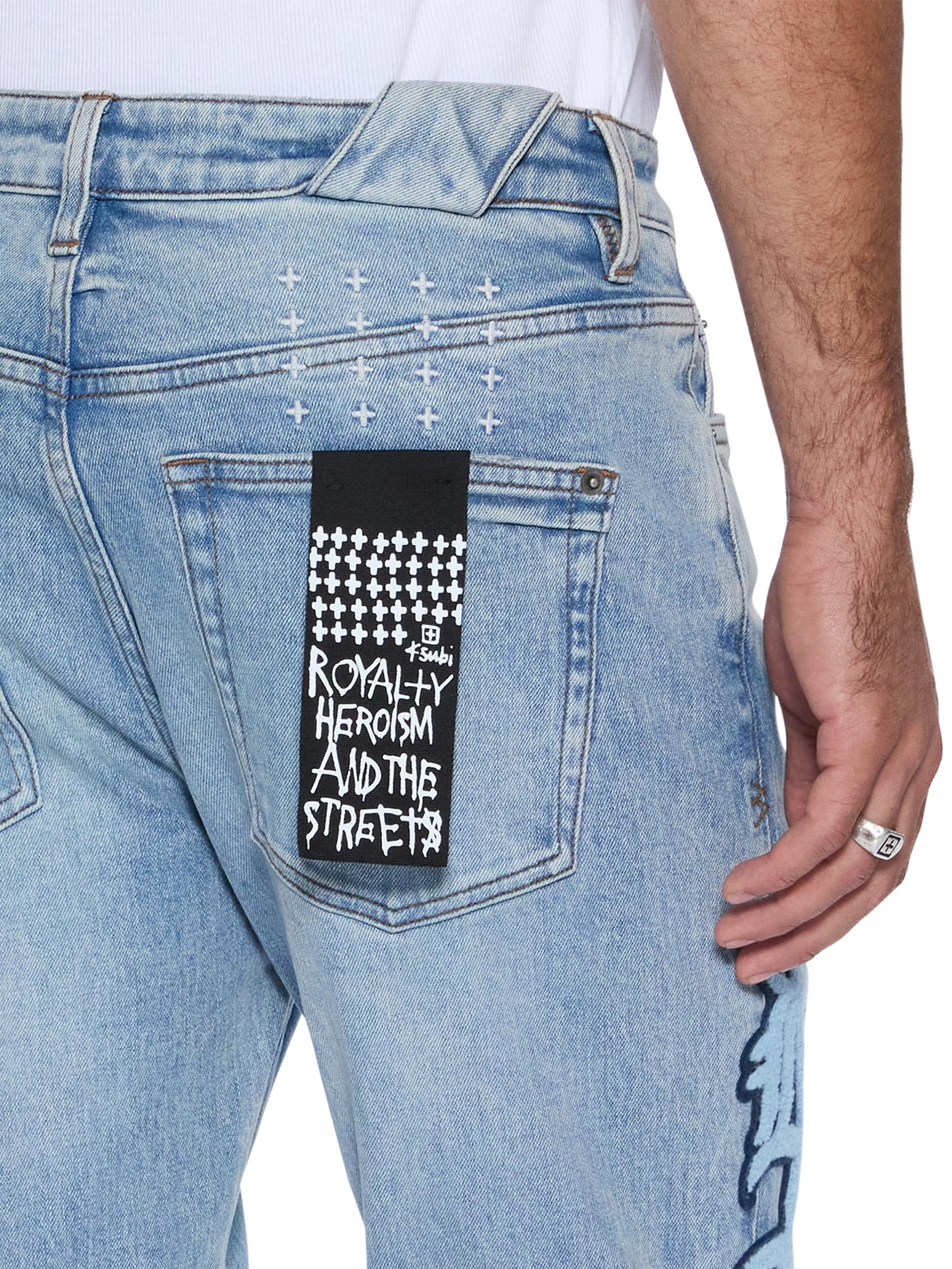 Ksubi Chitch Striker Patched Slim Jeans | Saks Fifth Avenue