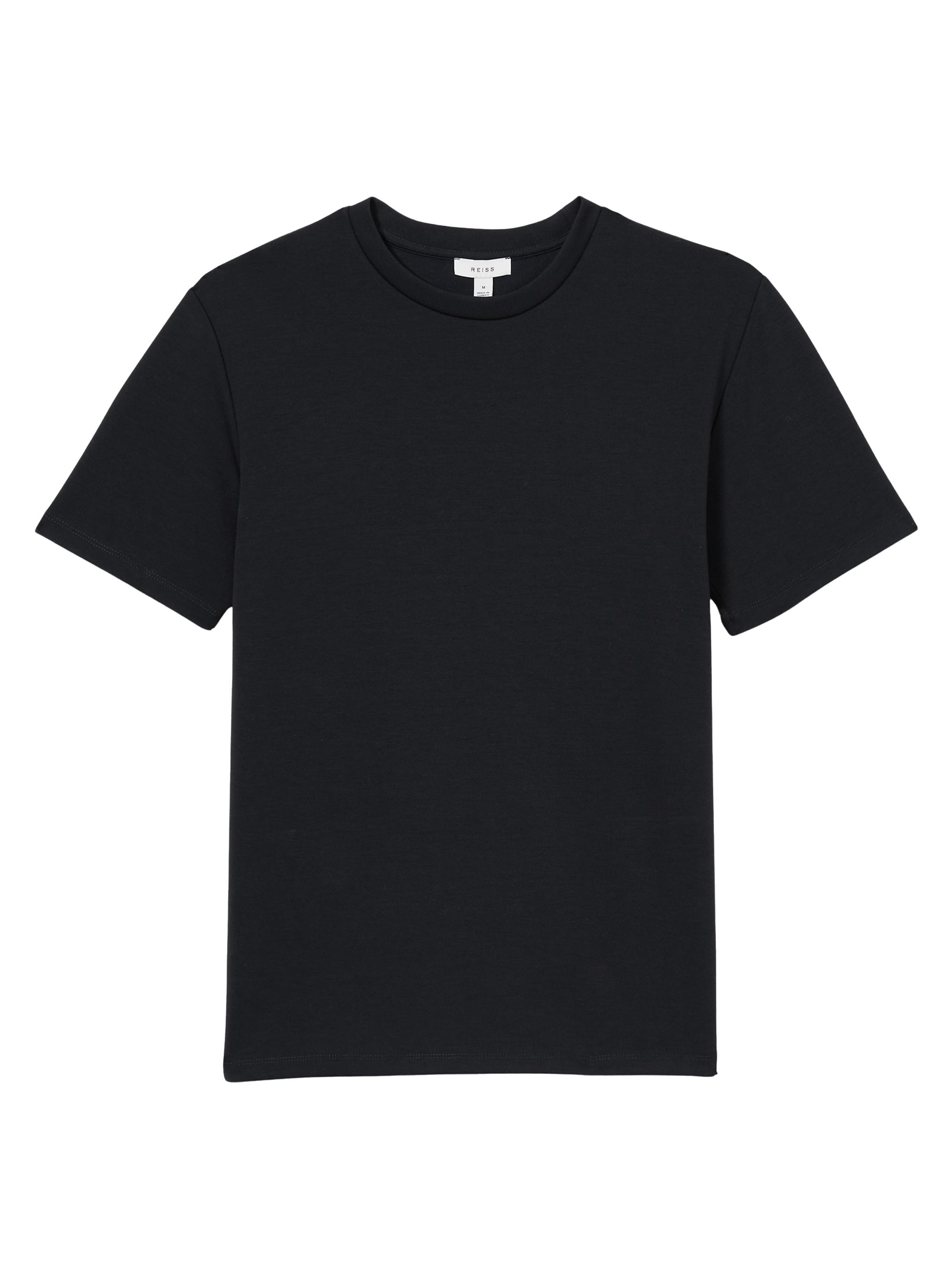 Reiss Men's Bradley Jersey Crewneck T-Shirt - Navy Blue