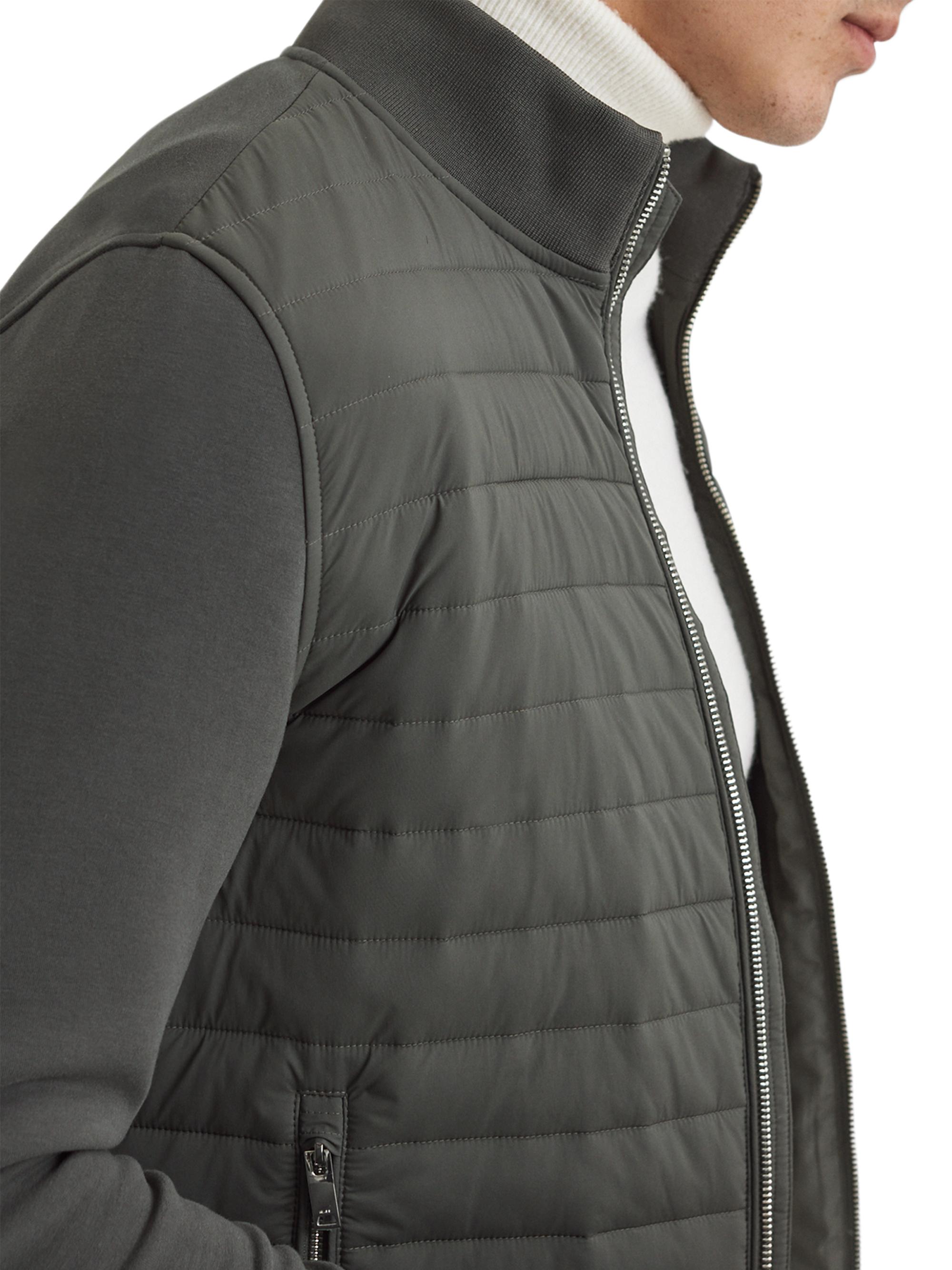 Reiss Freddie Mixed-Media Quilted Jacket | Saks Fifth Avenue