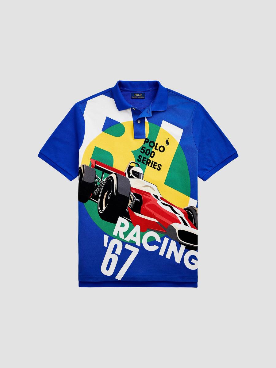Polo Ralph Lauren Classic-Fit Mesh Graphic Polo Shirt | Saks Fifth Avenue