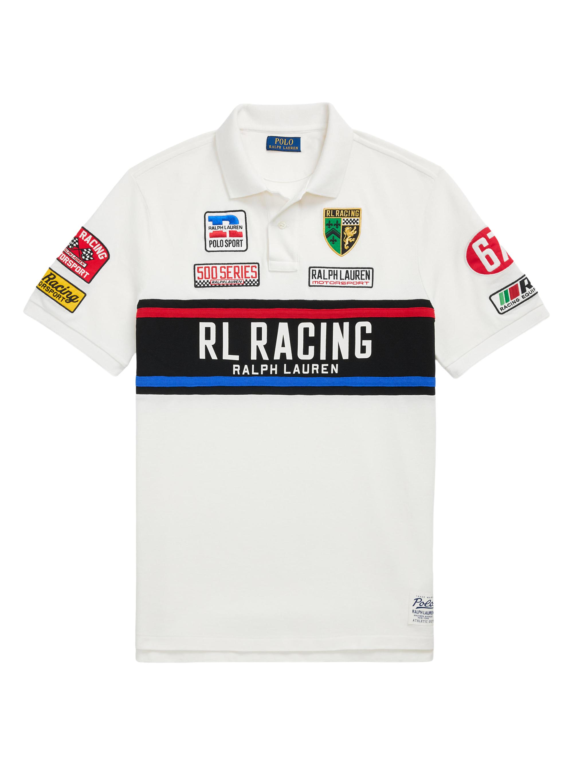 Polo Ralph Lauren Men's Classic-Fit Mesh Graphic Polo Shirt - White