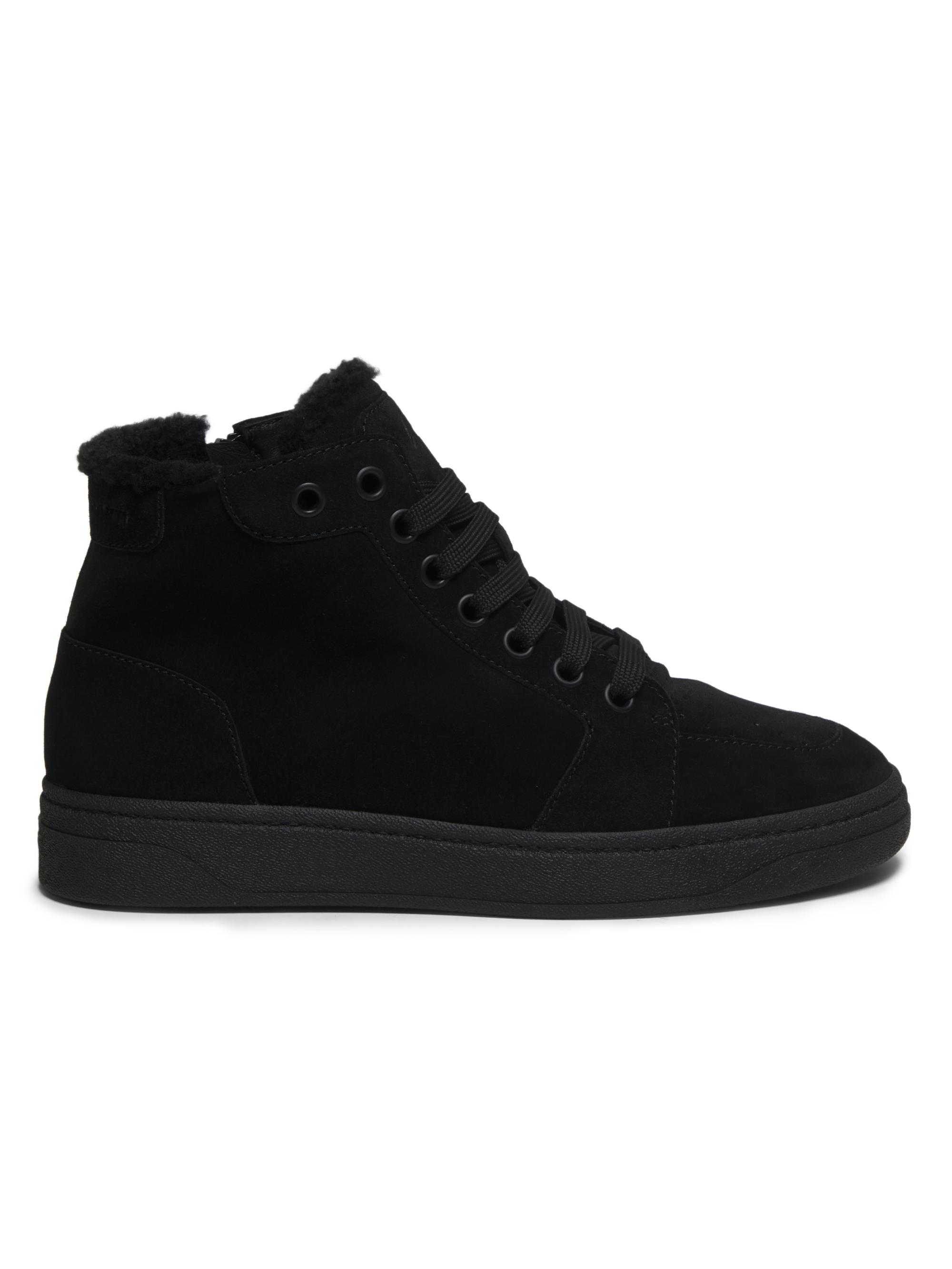 Giuseppe Zanotti Men's Scarpa Shearling Zip-Up Sneakers - Velvet Black