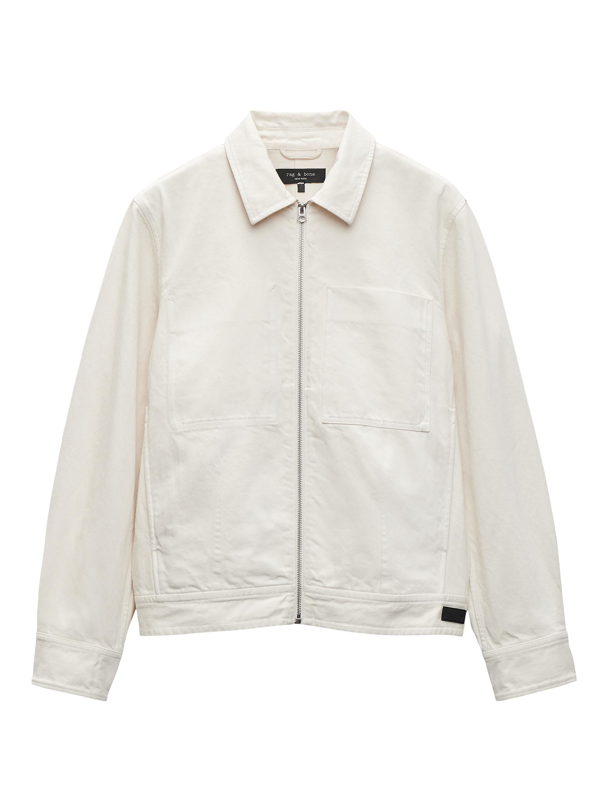 rag & bone Men's Simon Denim Garage Jacket - Ecru