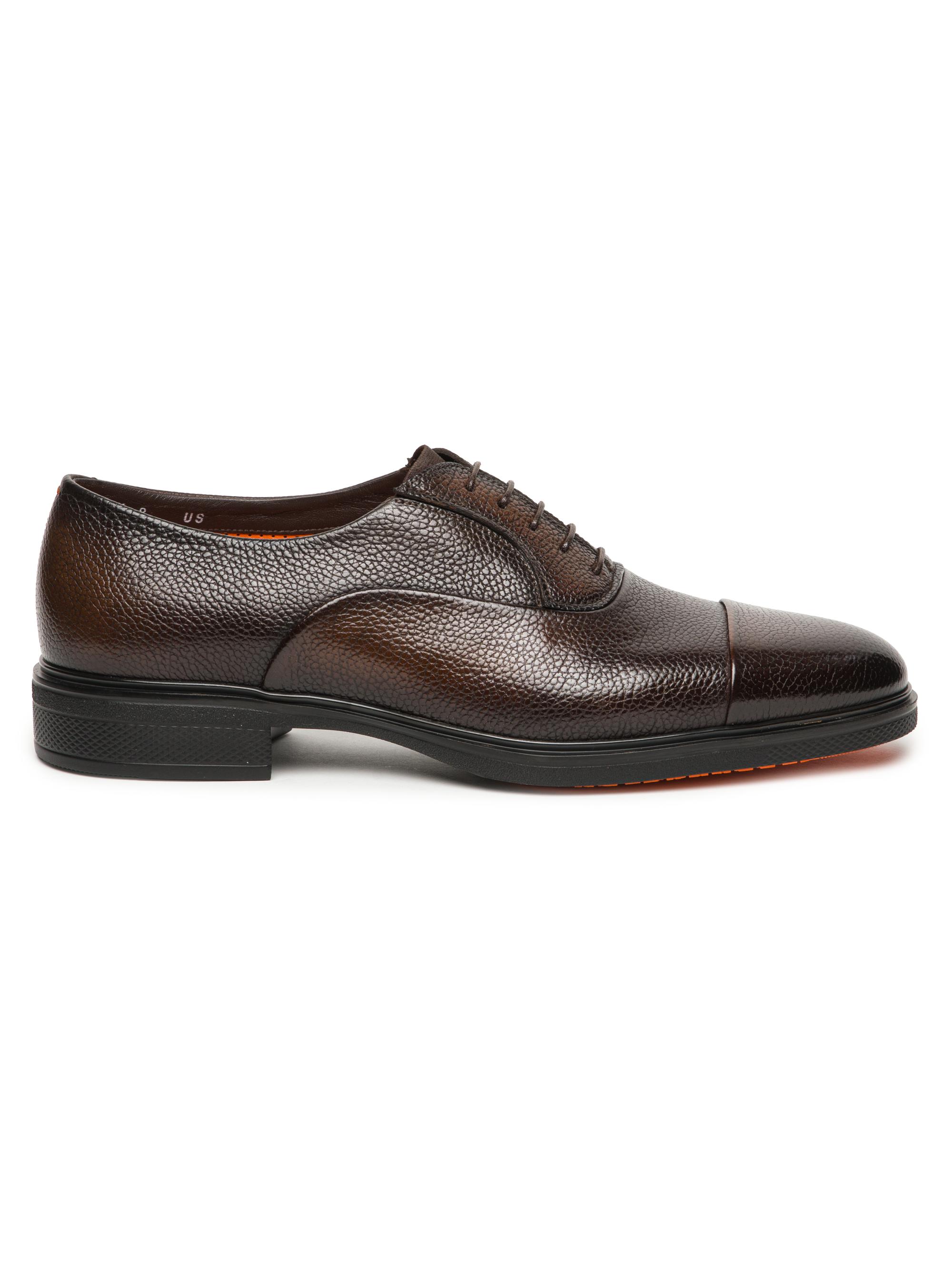 Santoni Leather Cap-Toe Derby Shoes | Saks Fifth Avenue