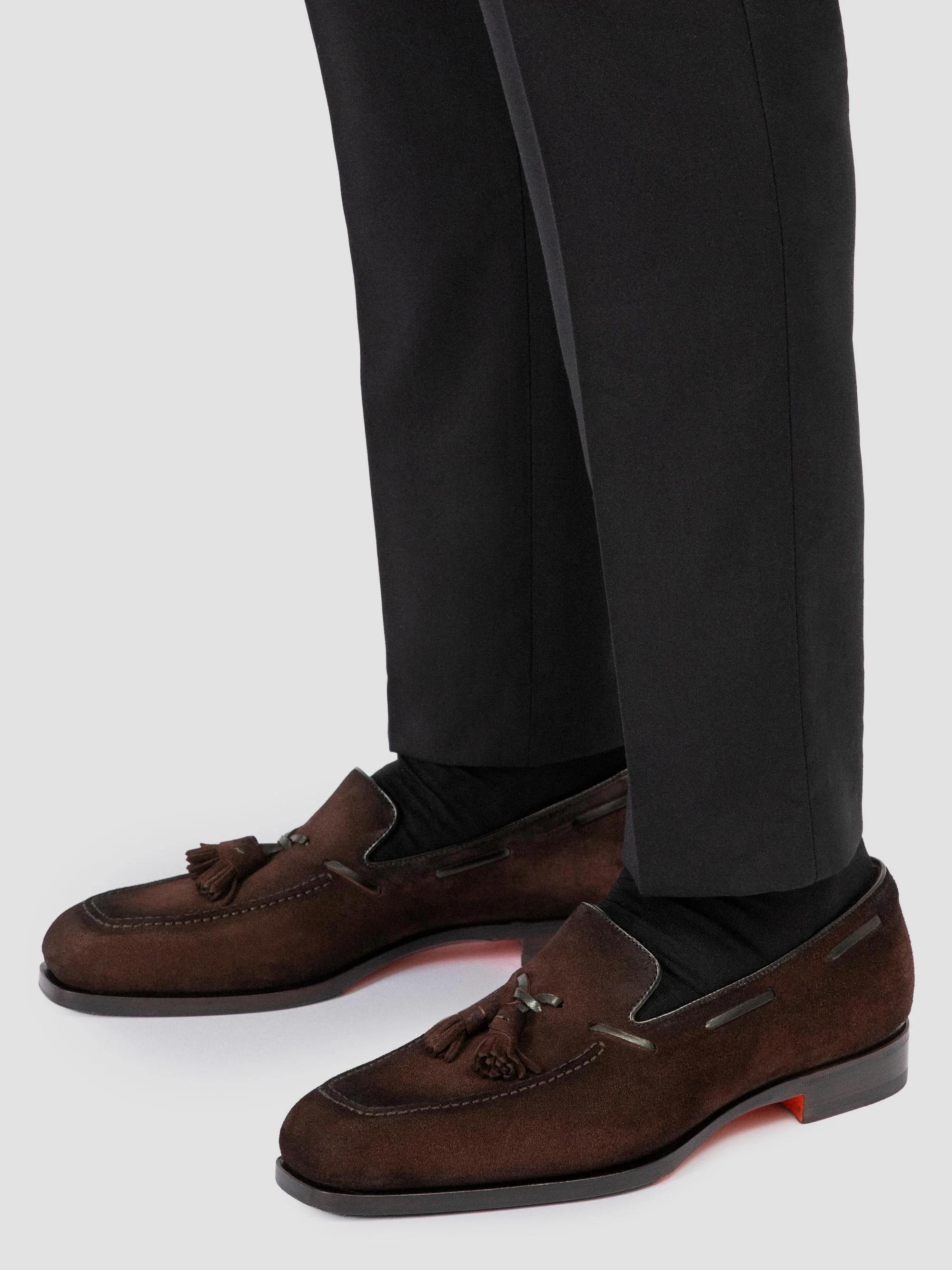 Santoni Brando Tassel Suede Loafers | Saks Fifth Avenue display picture 2