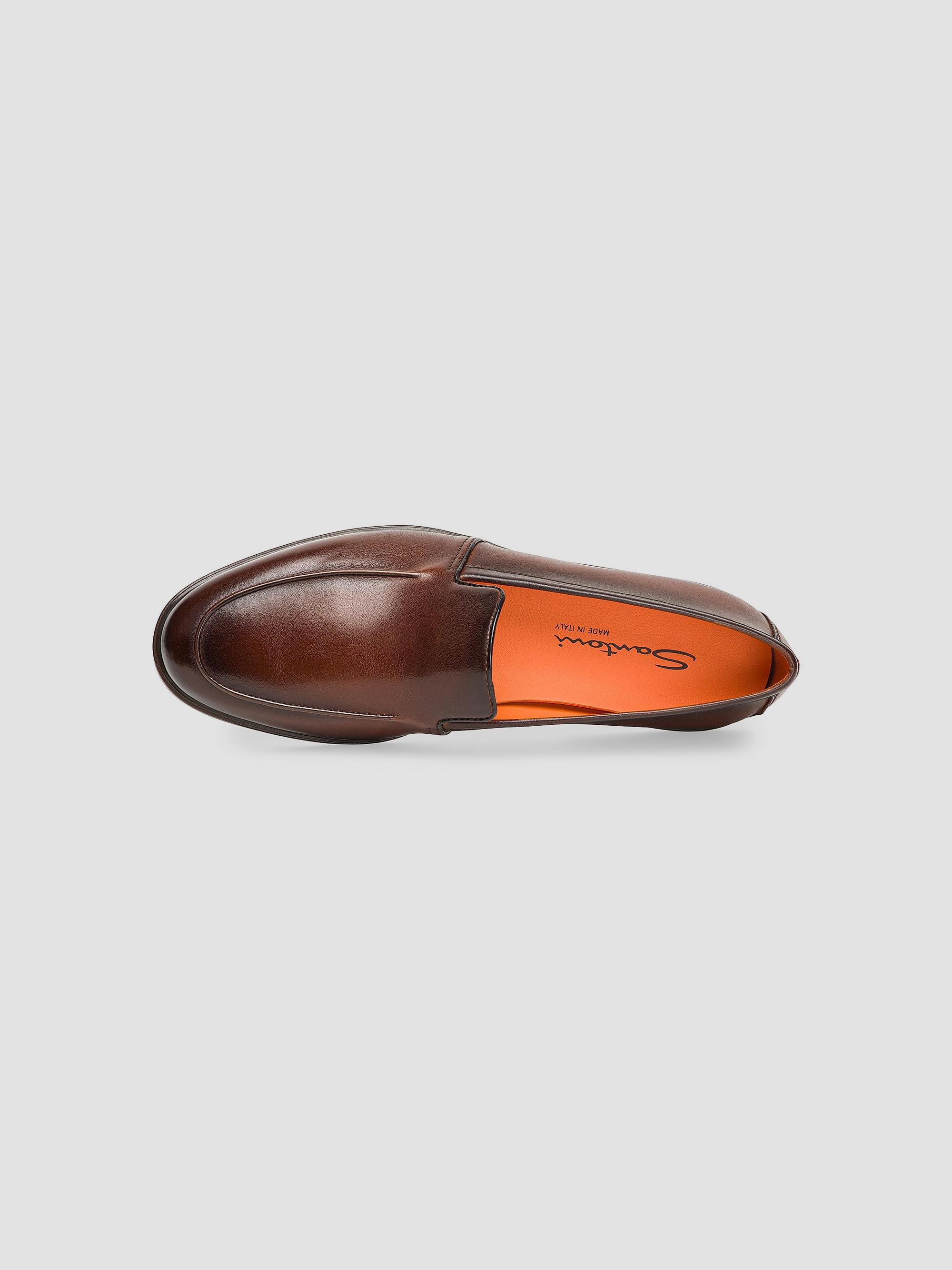 NEW SANTONI men\'s malibu loafers in dark brown Santoni - Dark Brown Malibu Suede Loafer – Robert Old & Co main image 4