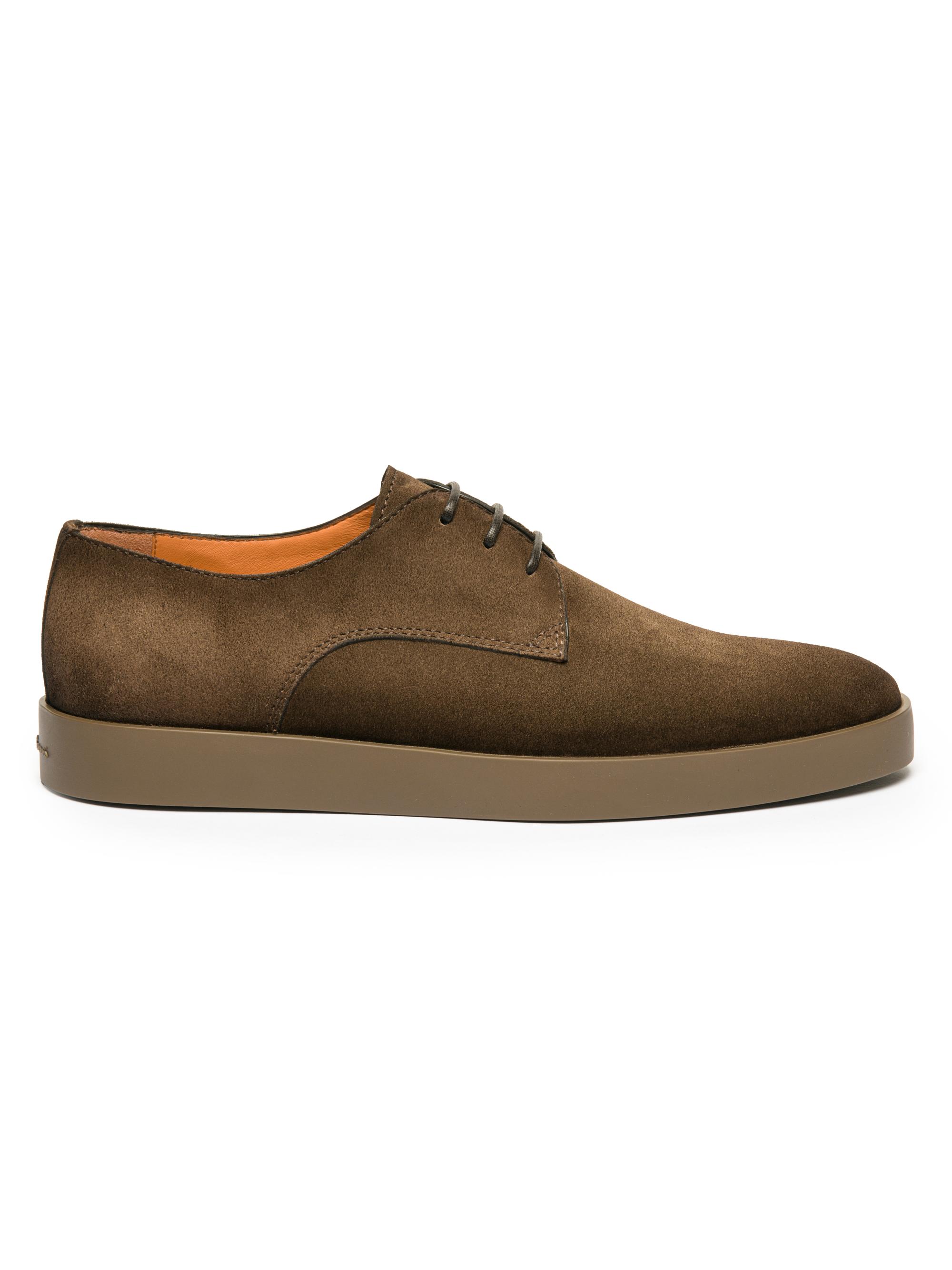 Santoni Men's Atlantis Suede Oxford Sneakers - Brown