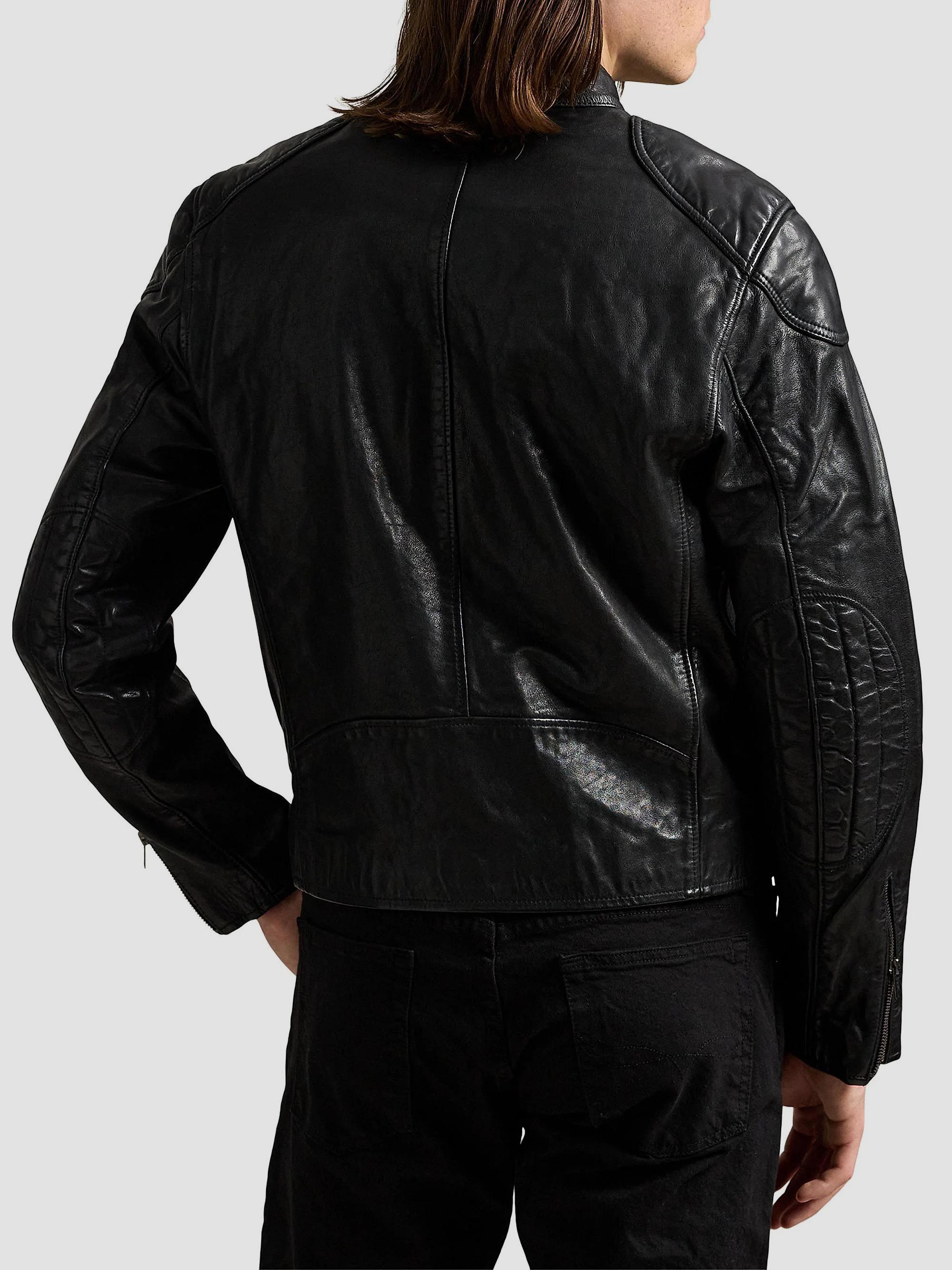 Polo Ralph Lauren Café Racer Leather Biker Jacket | Saks Fifth Avenue