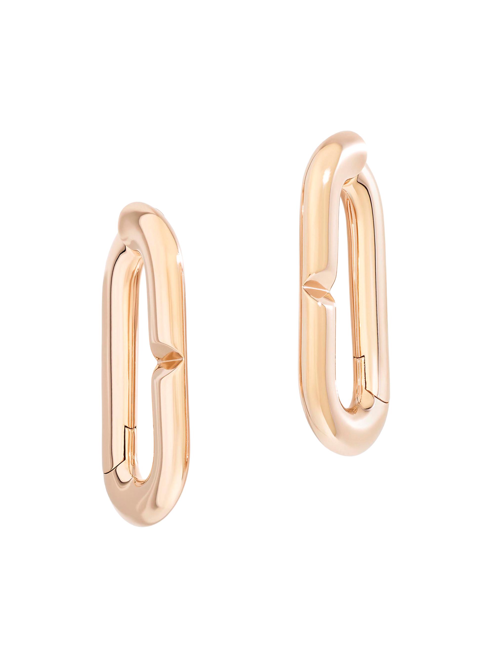 Vhernier Women's Mon Jeu 18K Rose Gold Oval Hoop Earrings - Rose Gold
