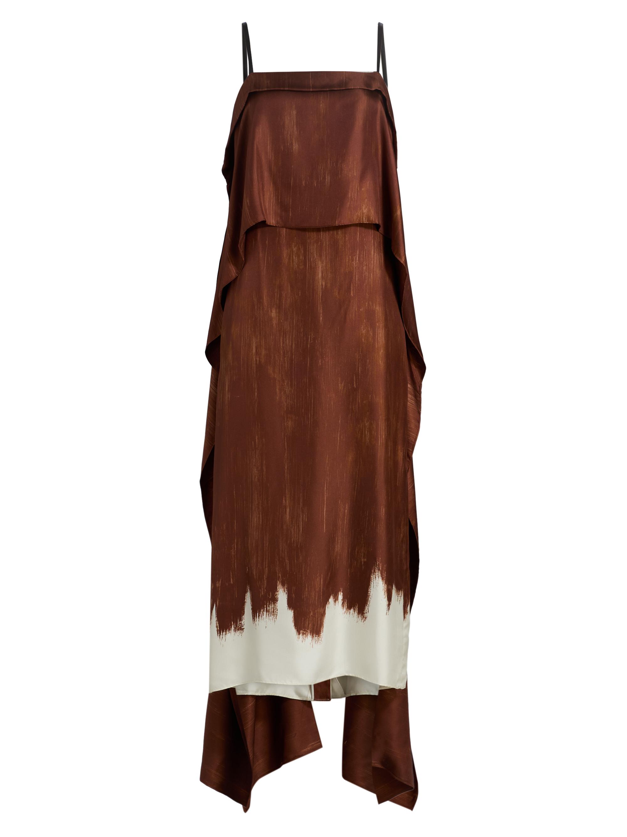 Proenza Schouler Women's Wilma Printed Silk Twill Midi-Dress - Sienna Multi