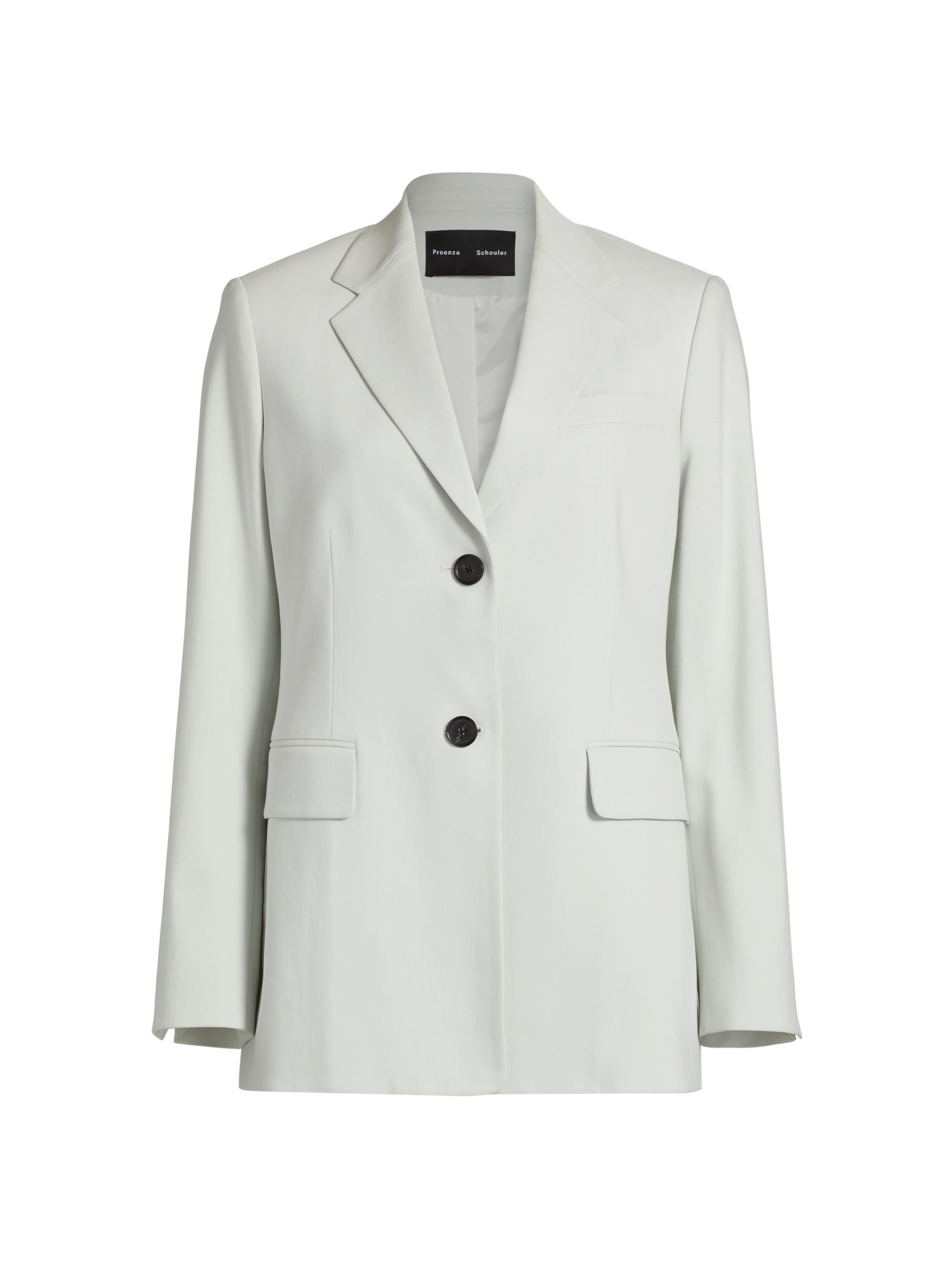 Proenza Schouler Women's Eva Cotton Single-Breasted Jacket - Pale Grey