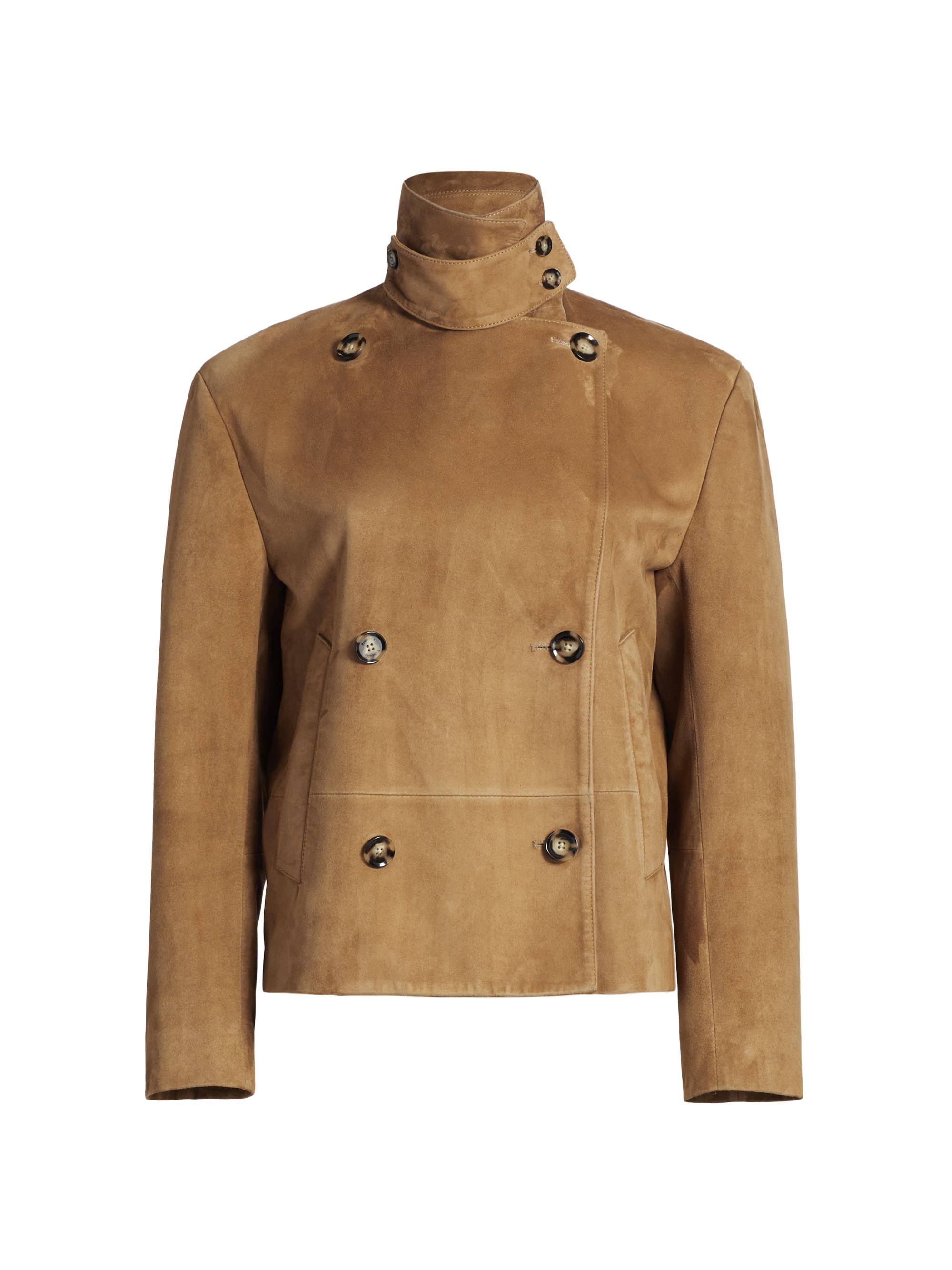 Proenza Schouler Women's Nola Suede Double-Breasted Jacket - Pony