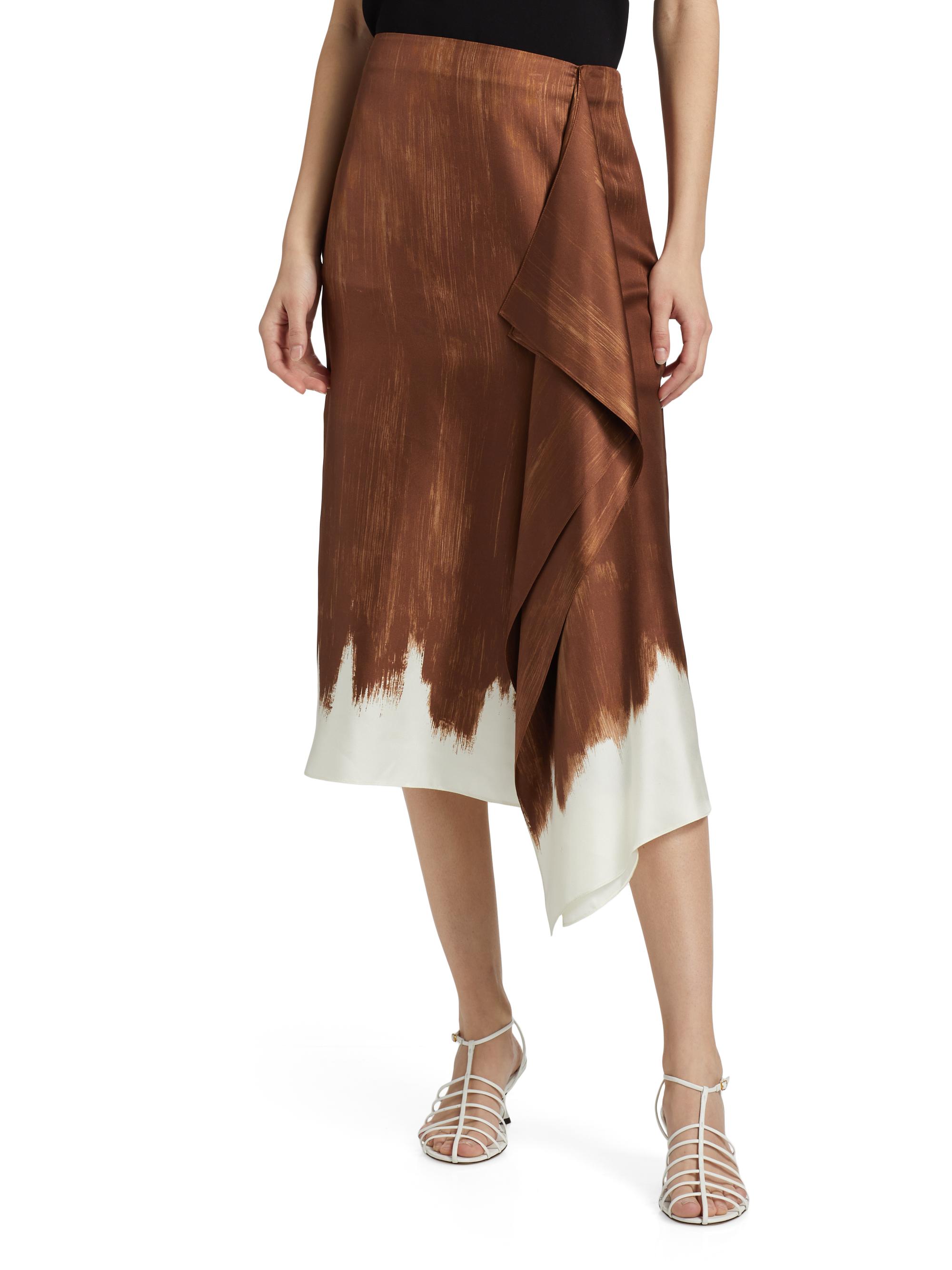 Proenza Schouler Amery Printed Twill Midi-Skirt | Saks Fifth Avenue