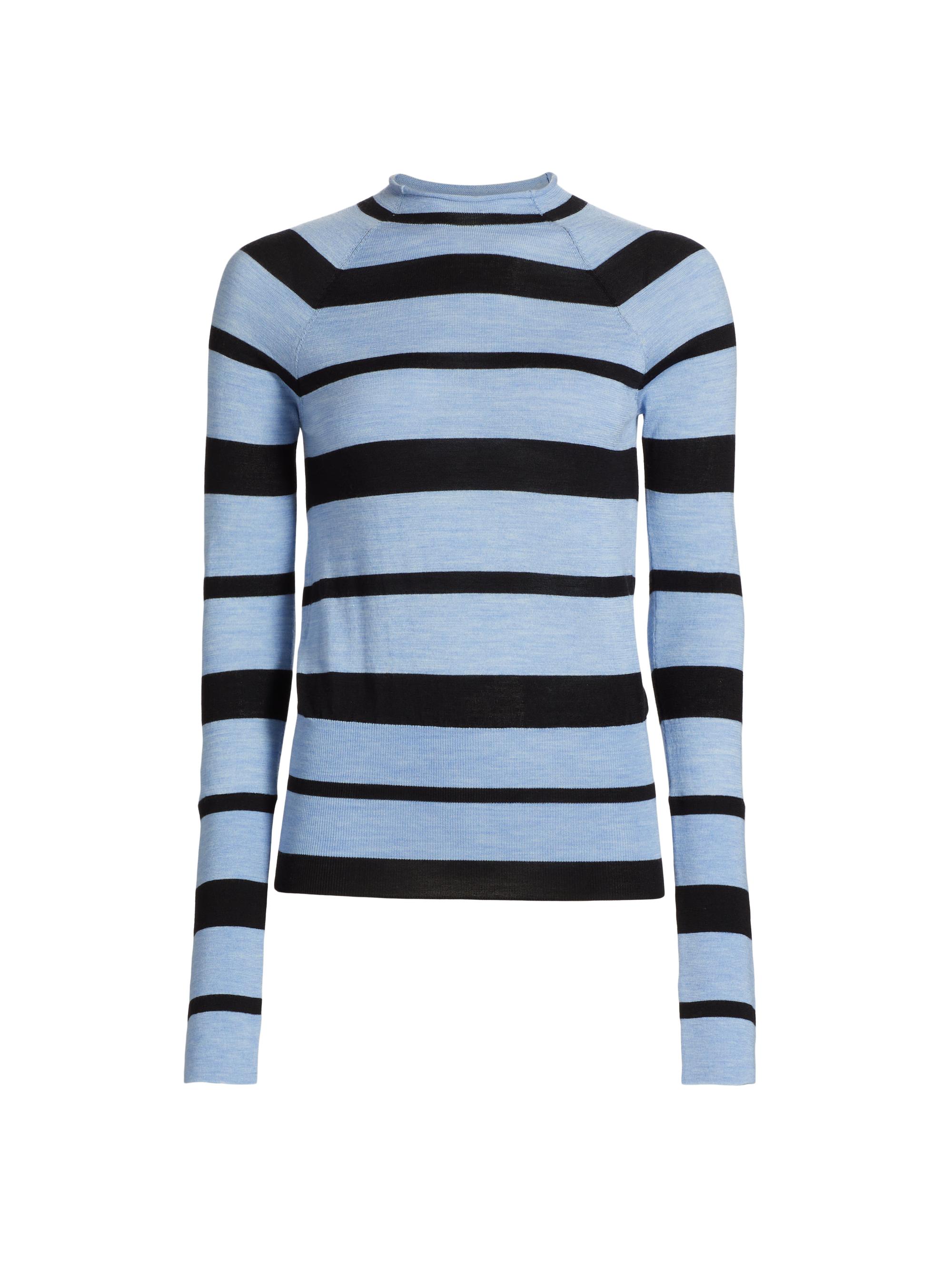Proenza Schouler Women's Gia Striped Wool-Silk Sweater - Blue Multi