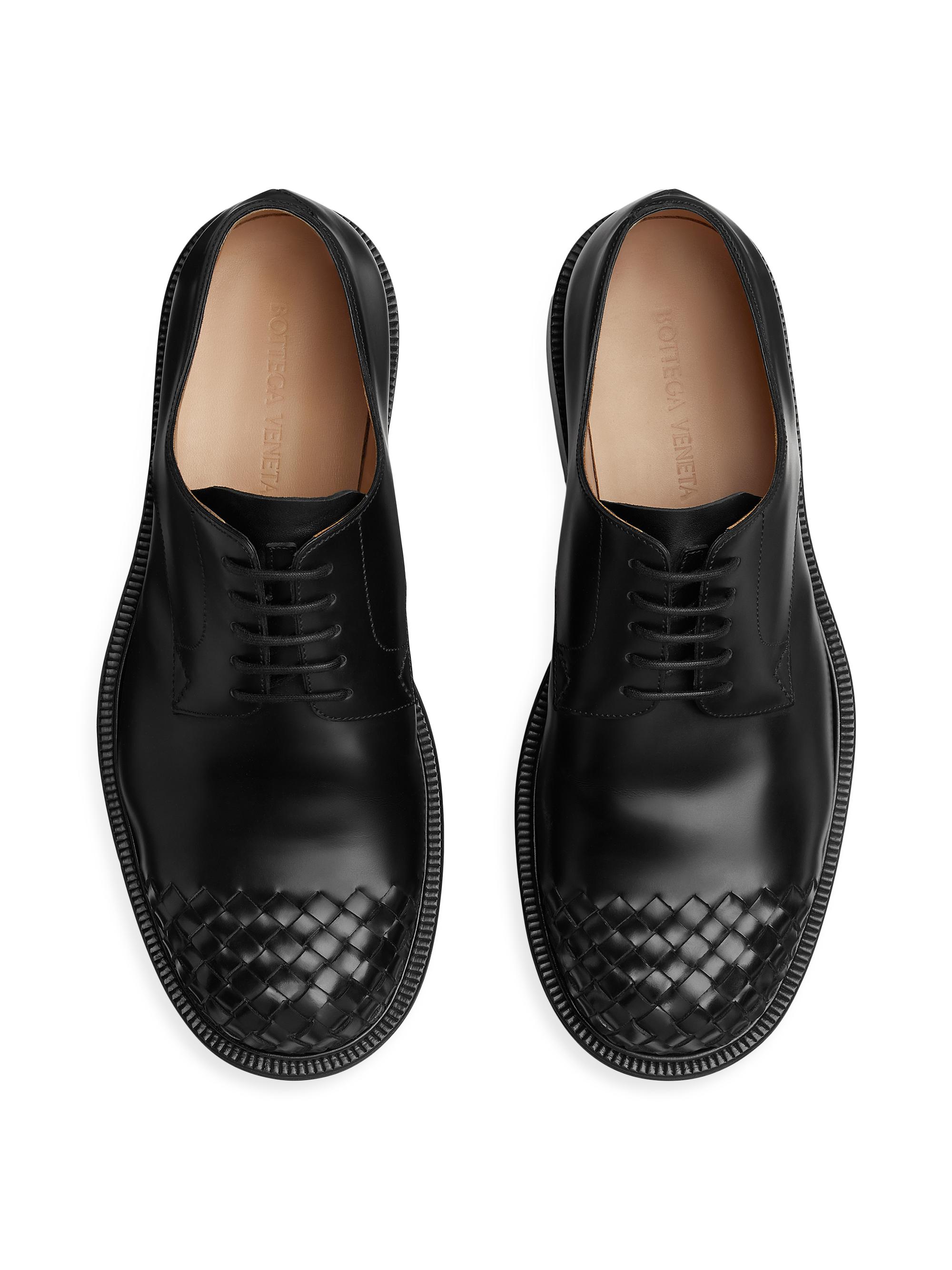 Bottega Veneta James Intrecciato-Toe Leather Shoes | Saks Fifth Avenue