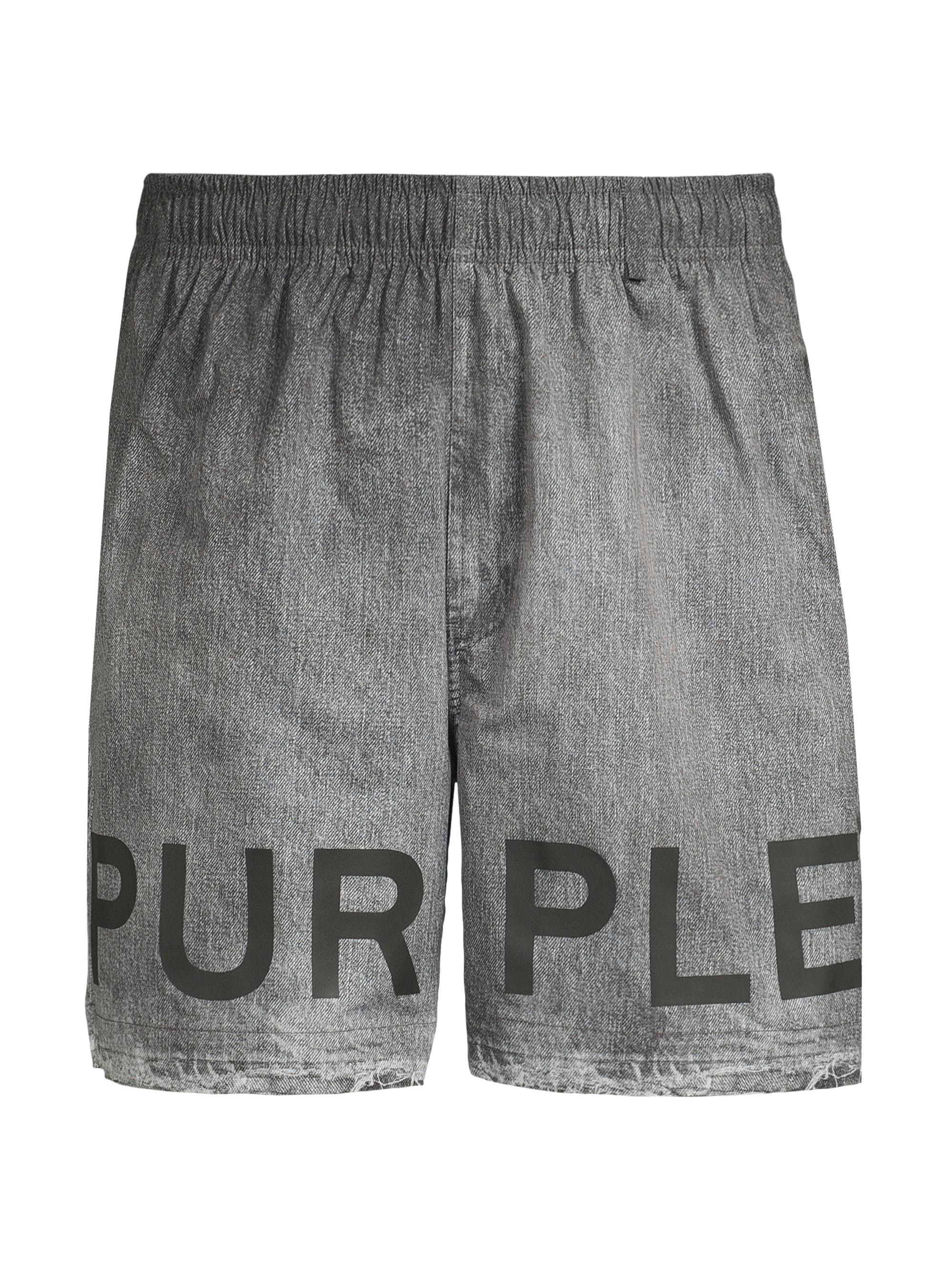 Purple Brand Men's All Round Chambray Regular-Fit Shorts - Grey