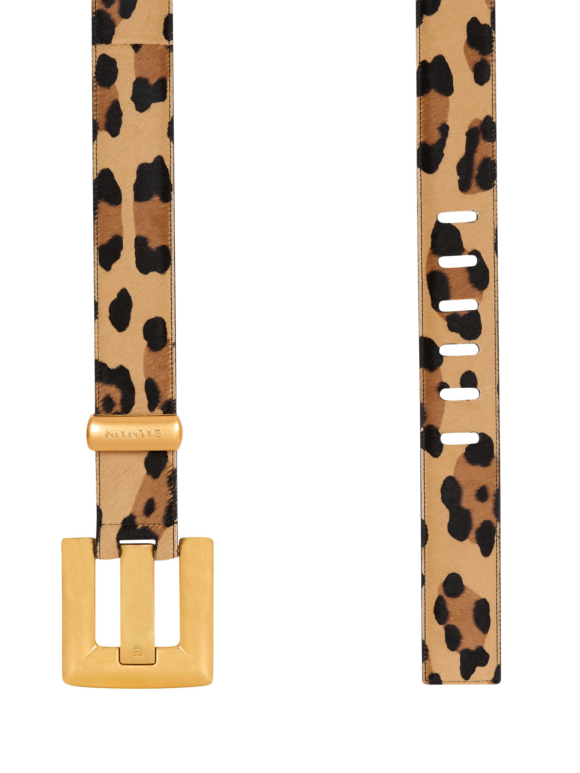 Balmain Anthem Leopard Pony Hair Belt | Saks Fifth Avenue display picture 3