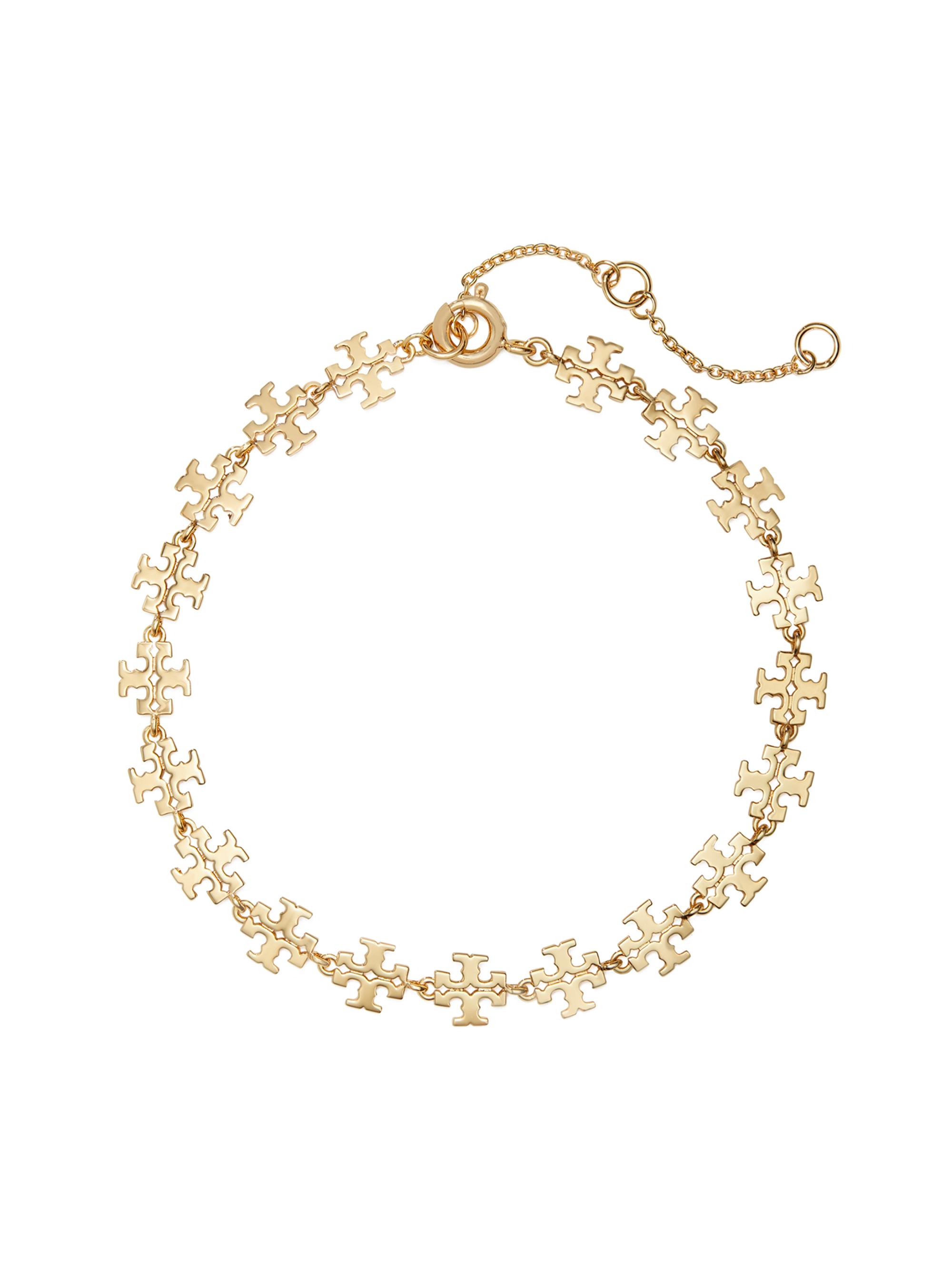 Tory Burch Women's Kira 18K-Gold-Plated Logo Chain Bracelet - Tory Gold