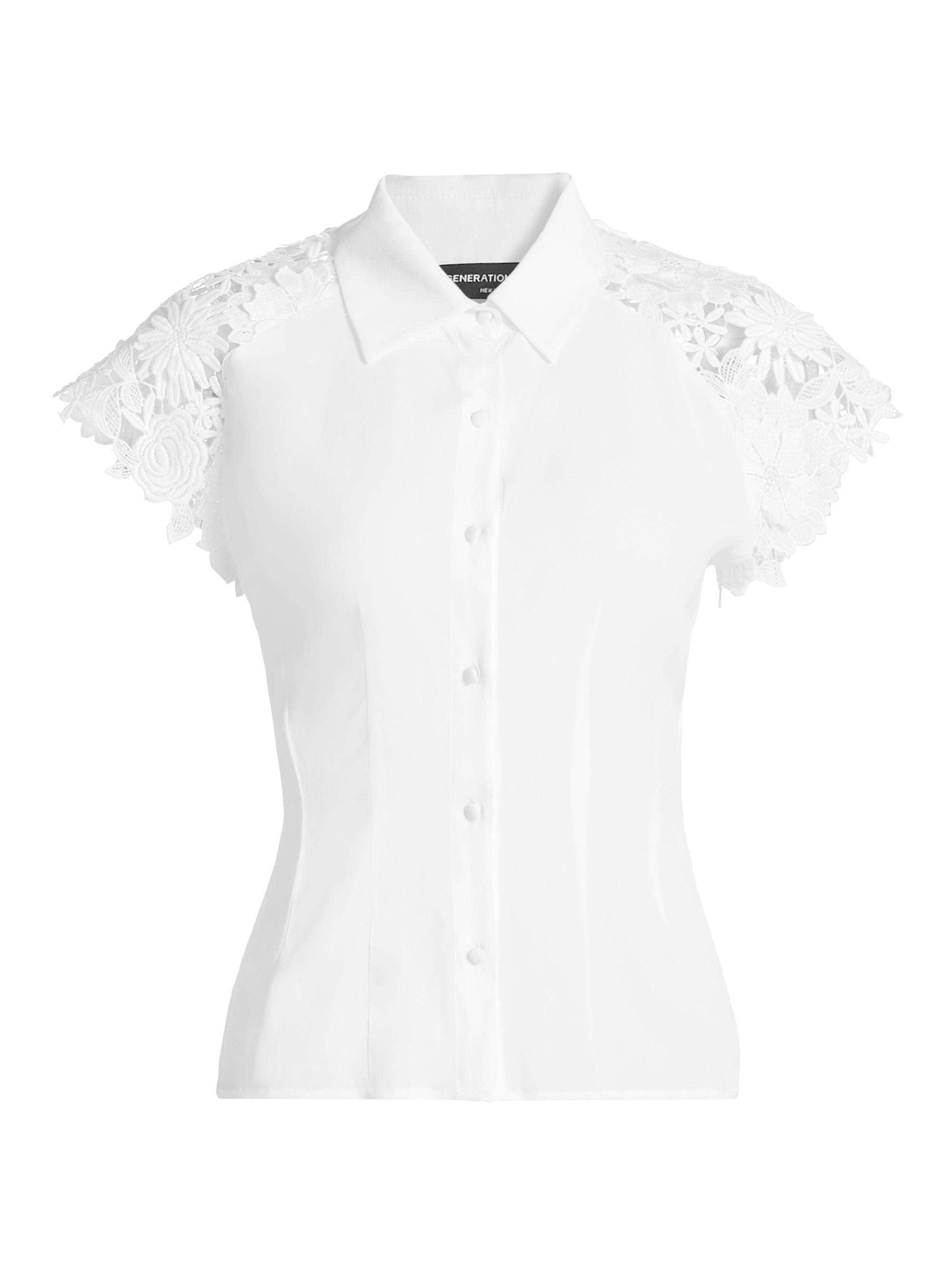 トップス mina Generation Love Mina Lace Button-Front Top | Saks Fifth Avenue