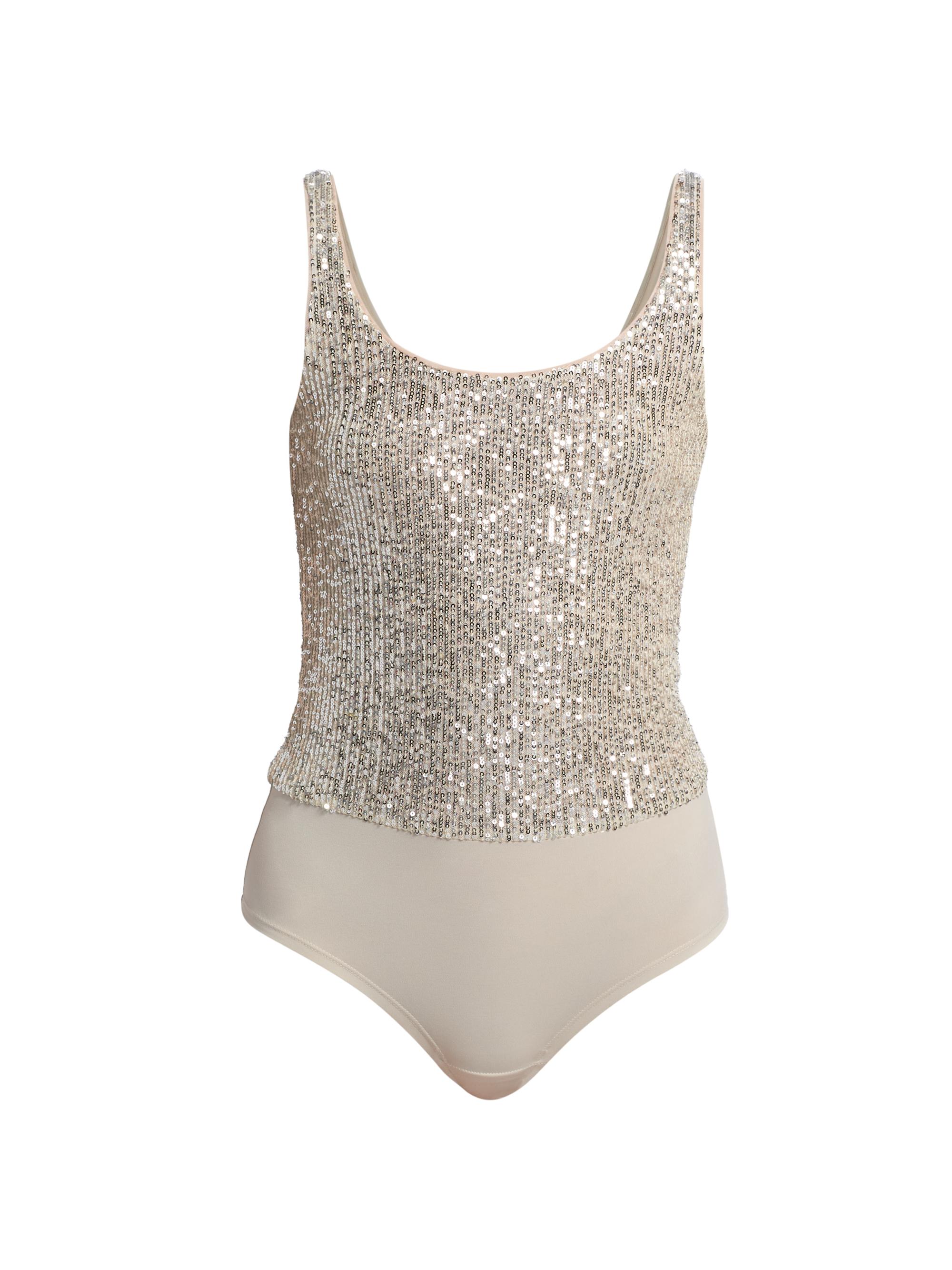 Generation Love Women's Dina Sequin Bodysuit - Moonbeam