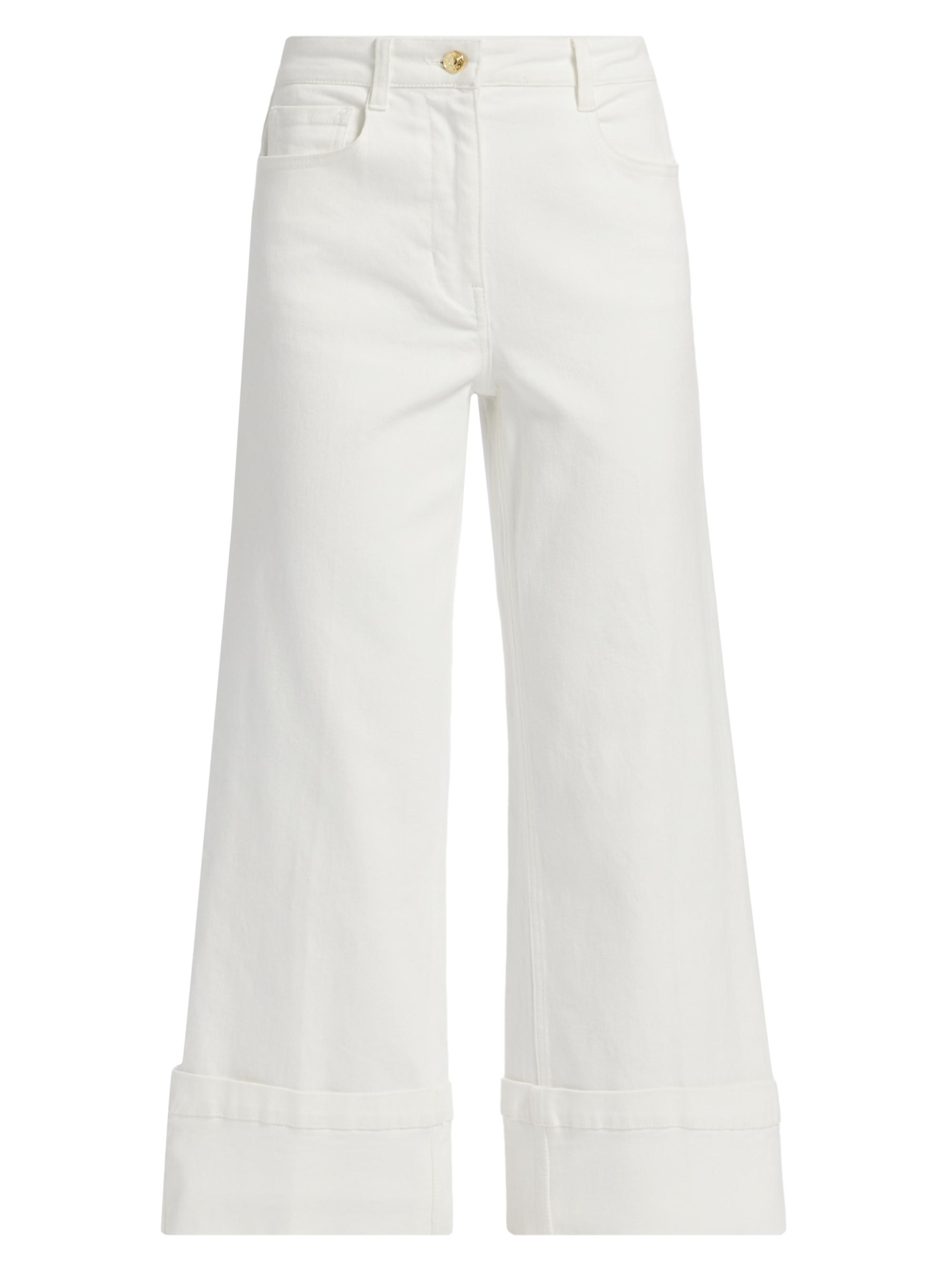 Generation Love Women's Eros High-Rise Wide-Leg Cuffed Jeans - White