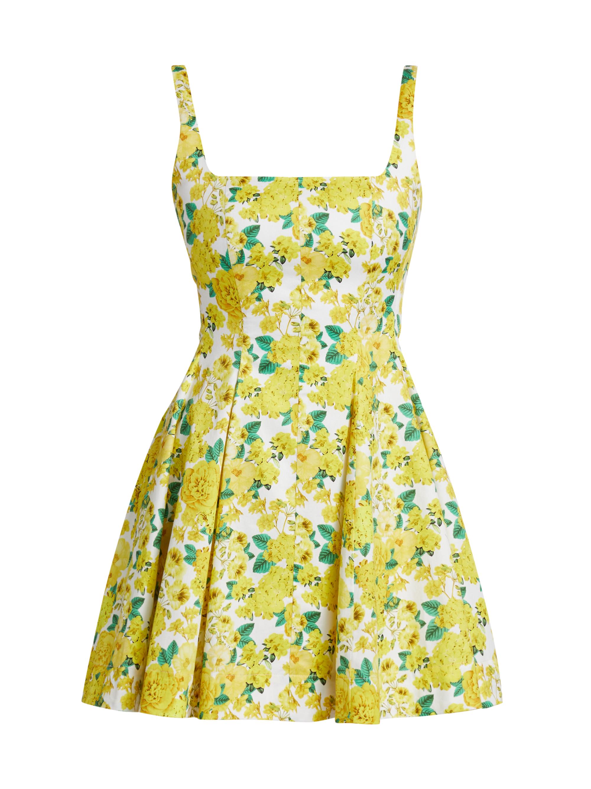 Generation Love Women's Courtney Floral Poplin Minidress - Floral Fantasy White Yellow