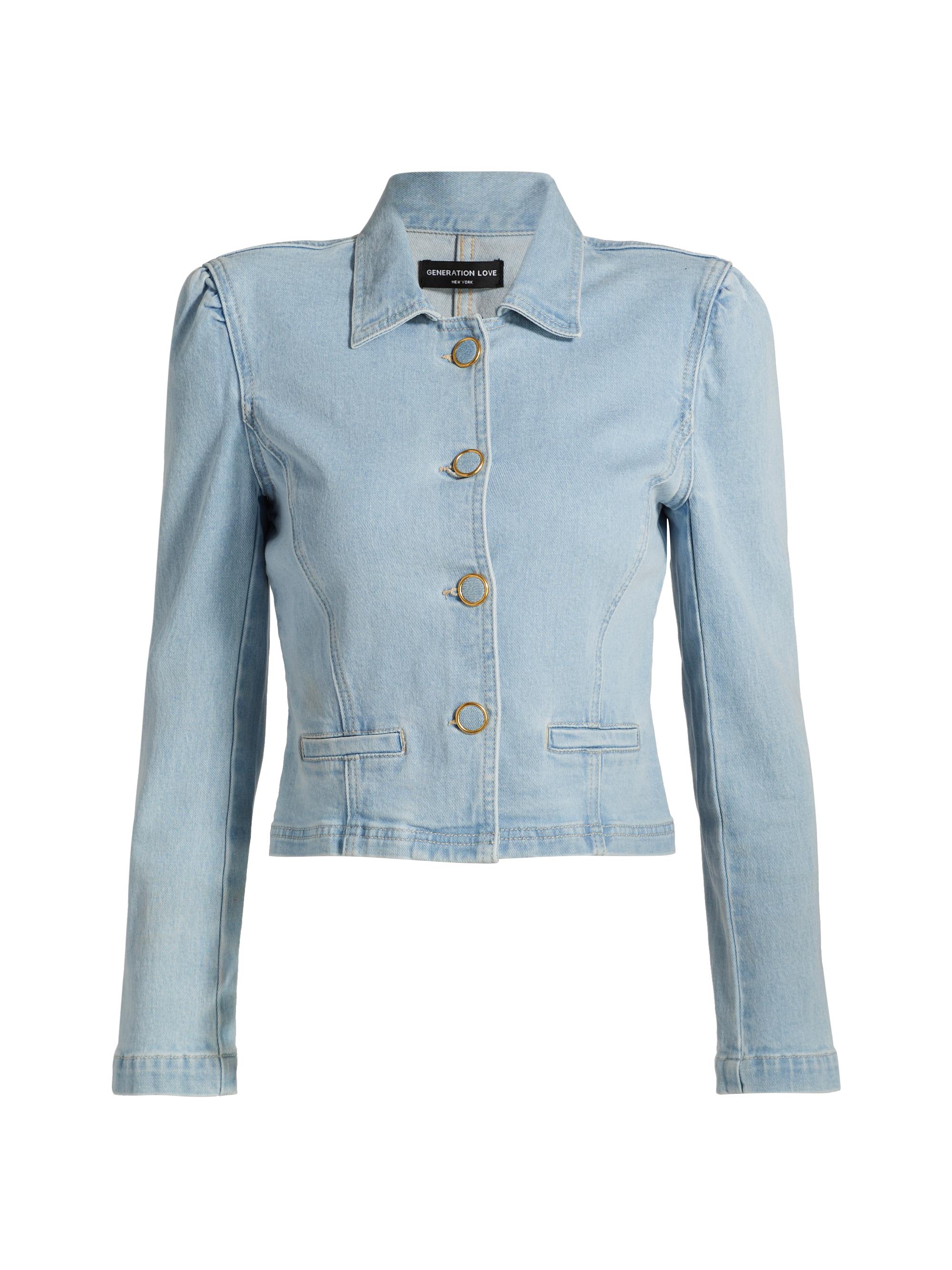 Generation Love Women's Lombardi Denim Blazer - Sky Blue