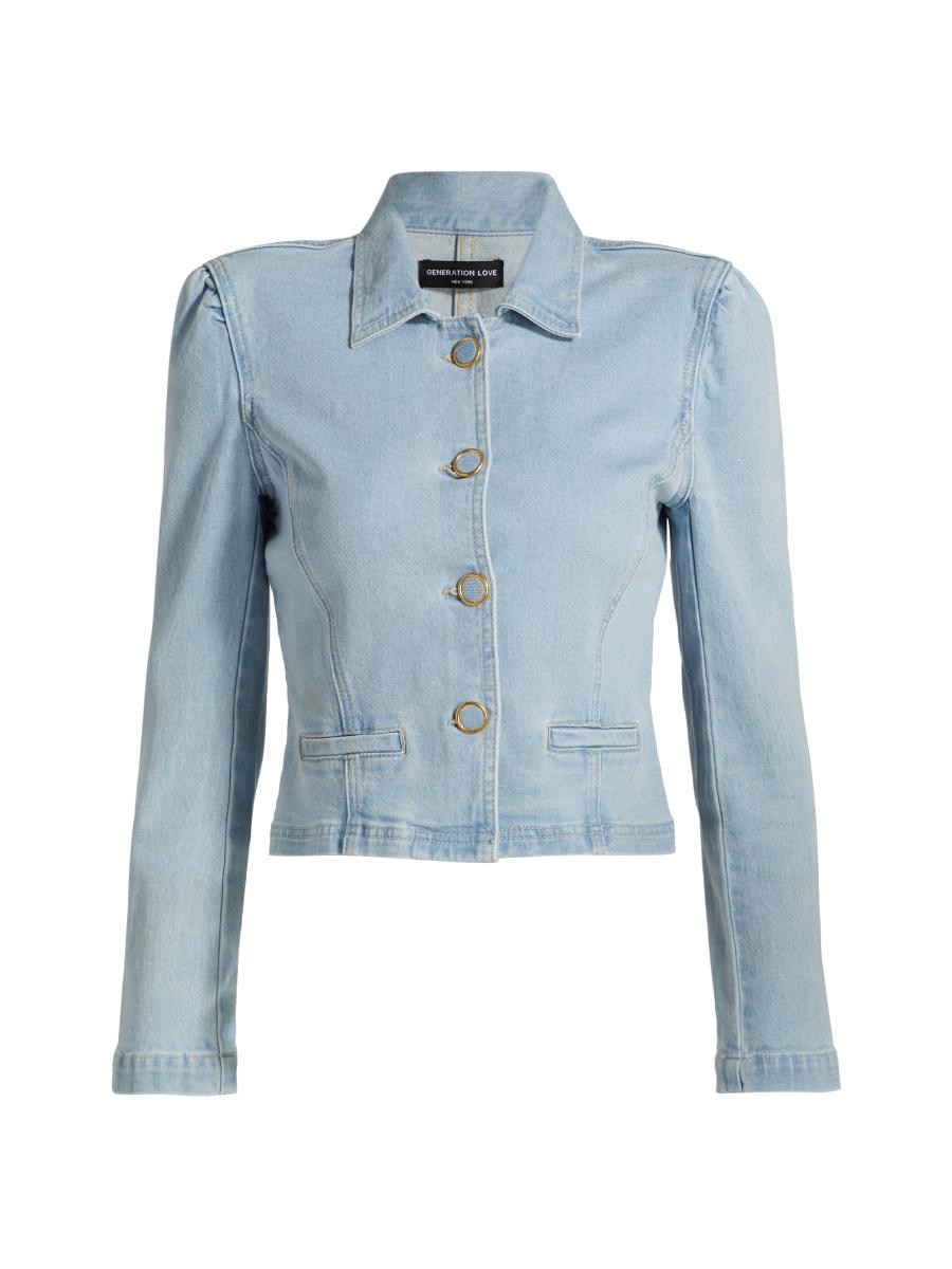 Generation Love Women's Lombardi Denim Blazer In Blue