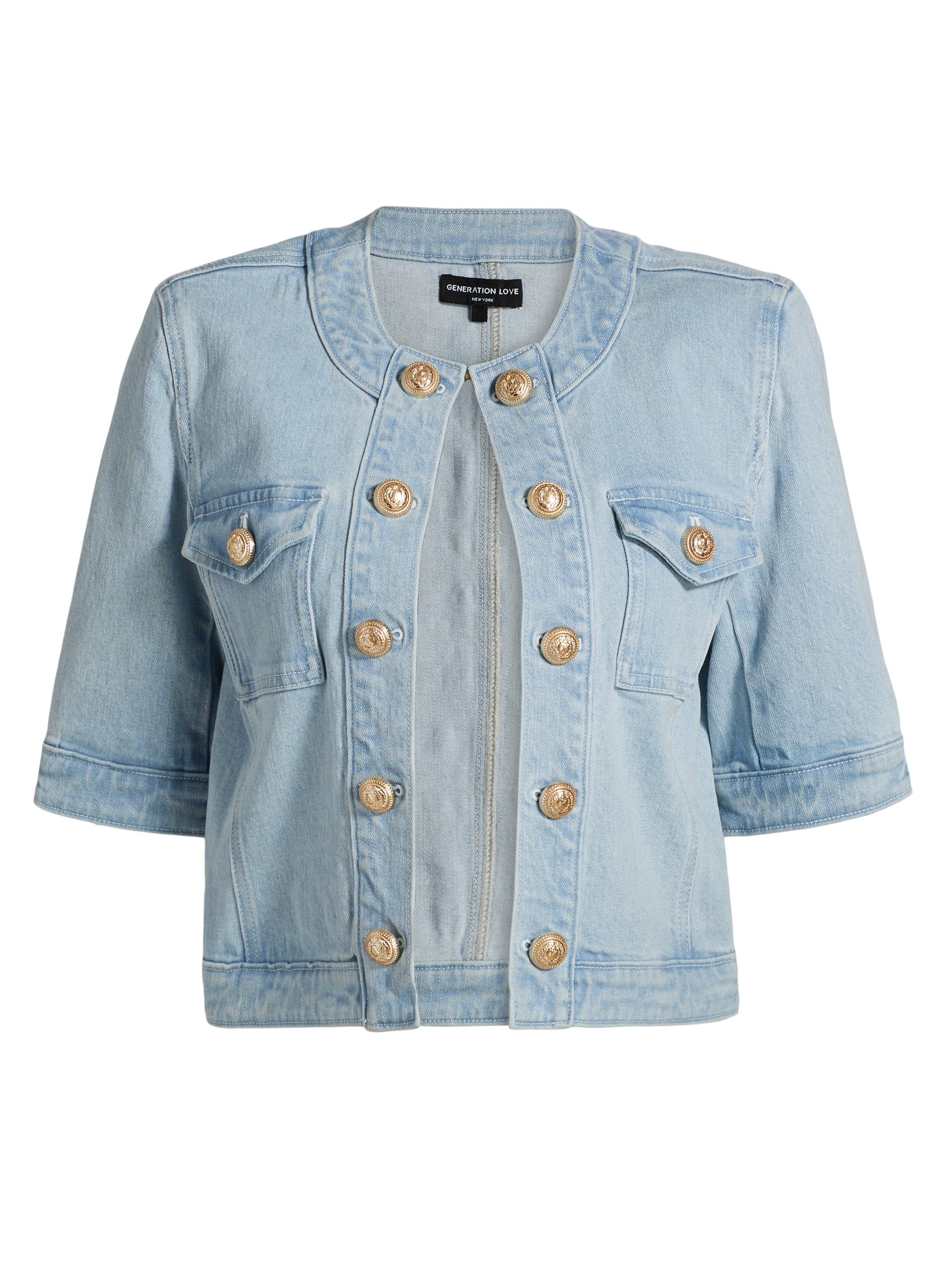 Generation Love Women's Devika Denim Jacket - Sky Blue