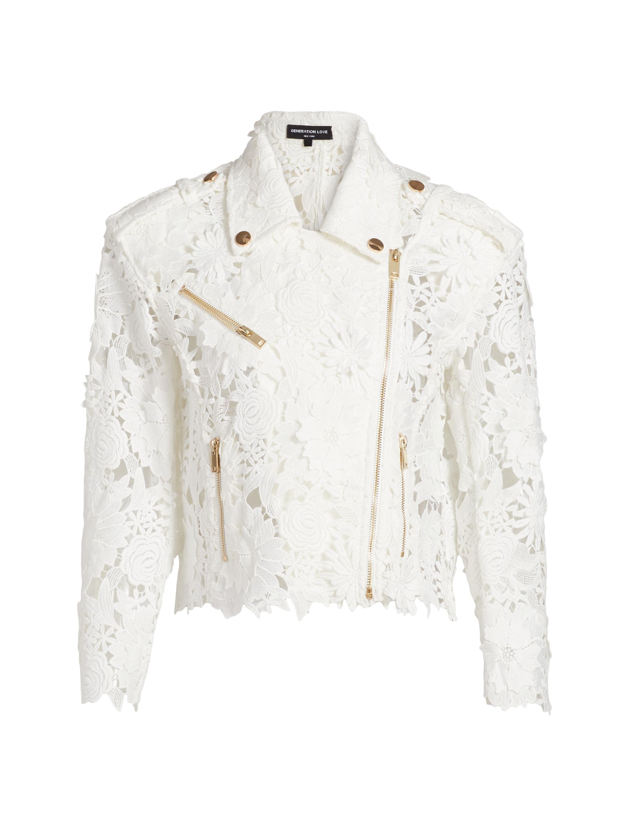 Generation Love Kaiden Crystal-Embellished Tweed Jacket | Saks